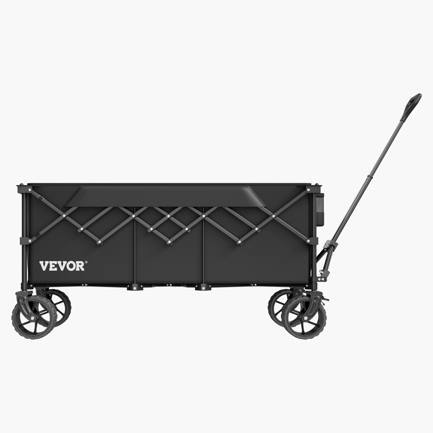 Chariot pliable 300&nbsp;L de VEVOR 450&nbsp;lb avec hayon allongé, chariot pliable, chariots utilitaires pliants avec roues tout-terrain, chariot de