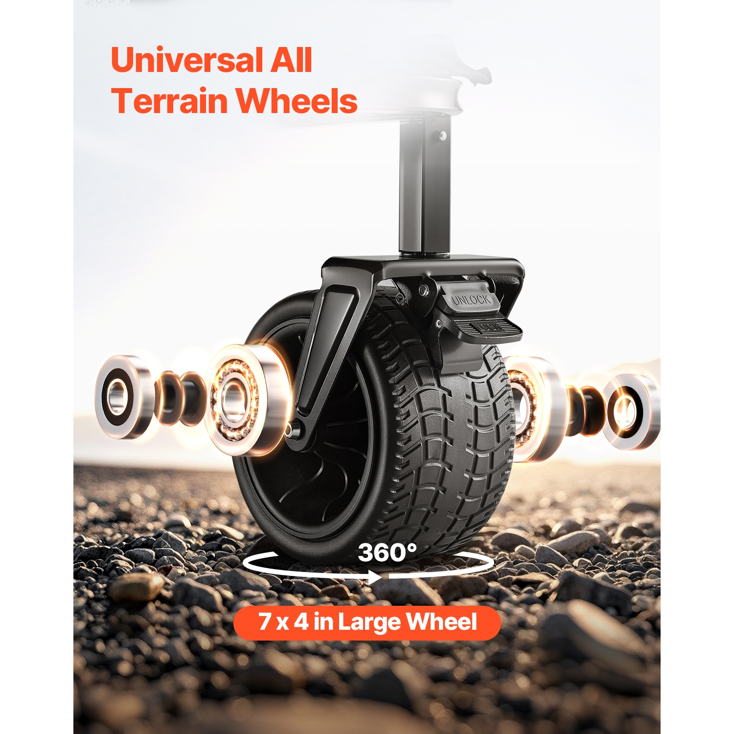 Chariot de jardin pliable à deux étages 400&nbsp;L de VEVOR, robuste, avec roues tout-terrain, support jusqu'à 450&nbsp;lb, chariot utilitaire