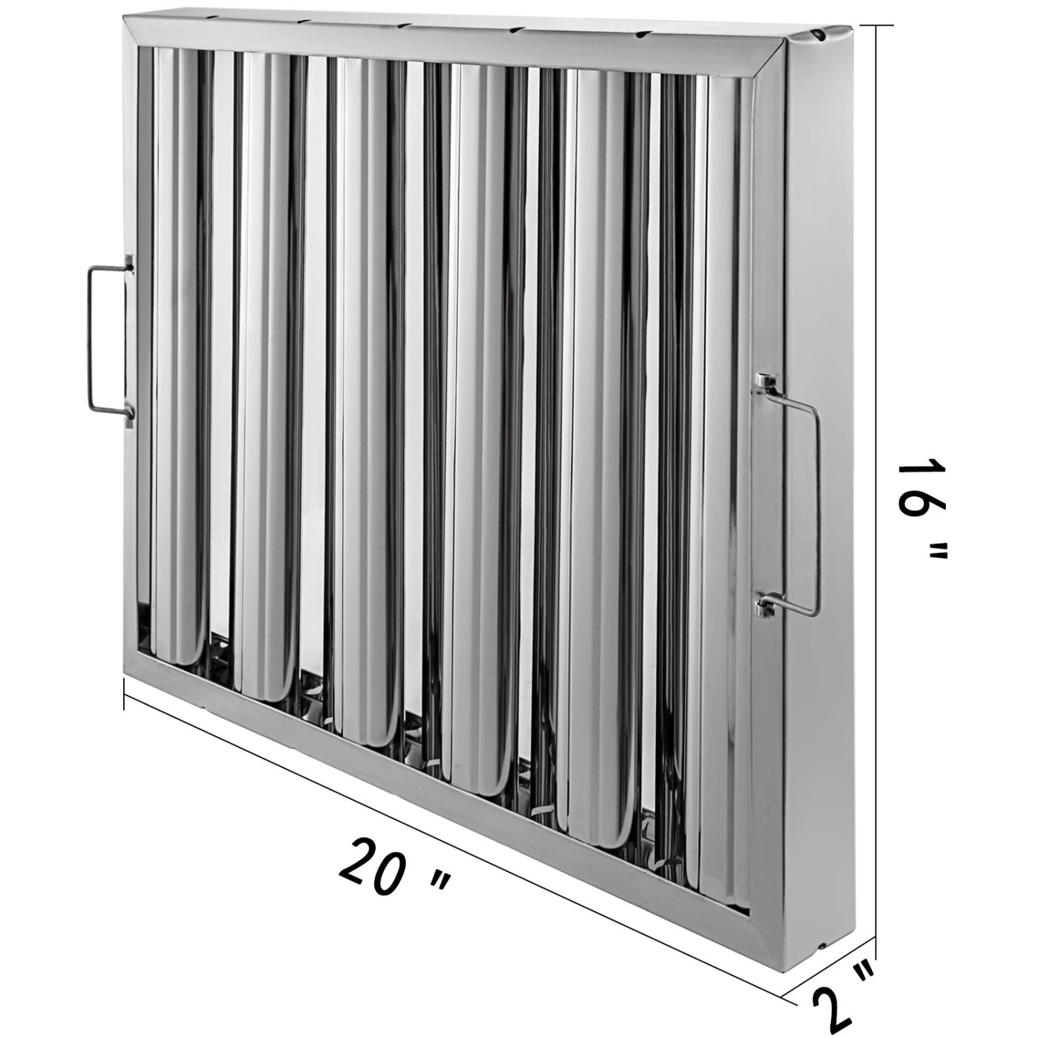 VEVOR 19.5Wx15.5H Inch Hood Filters, Pack of 6, 430 Stainless Steel, 5
