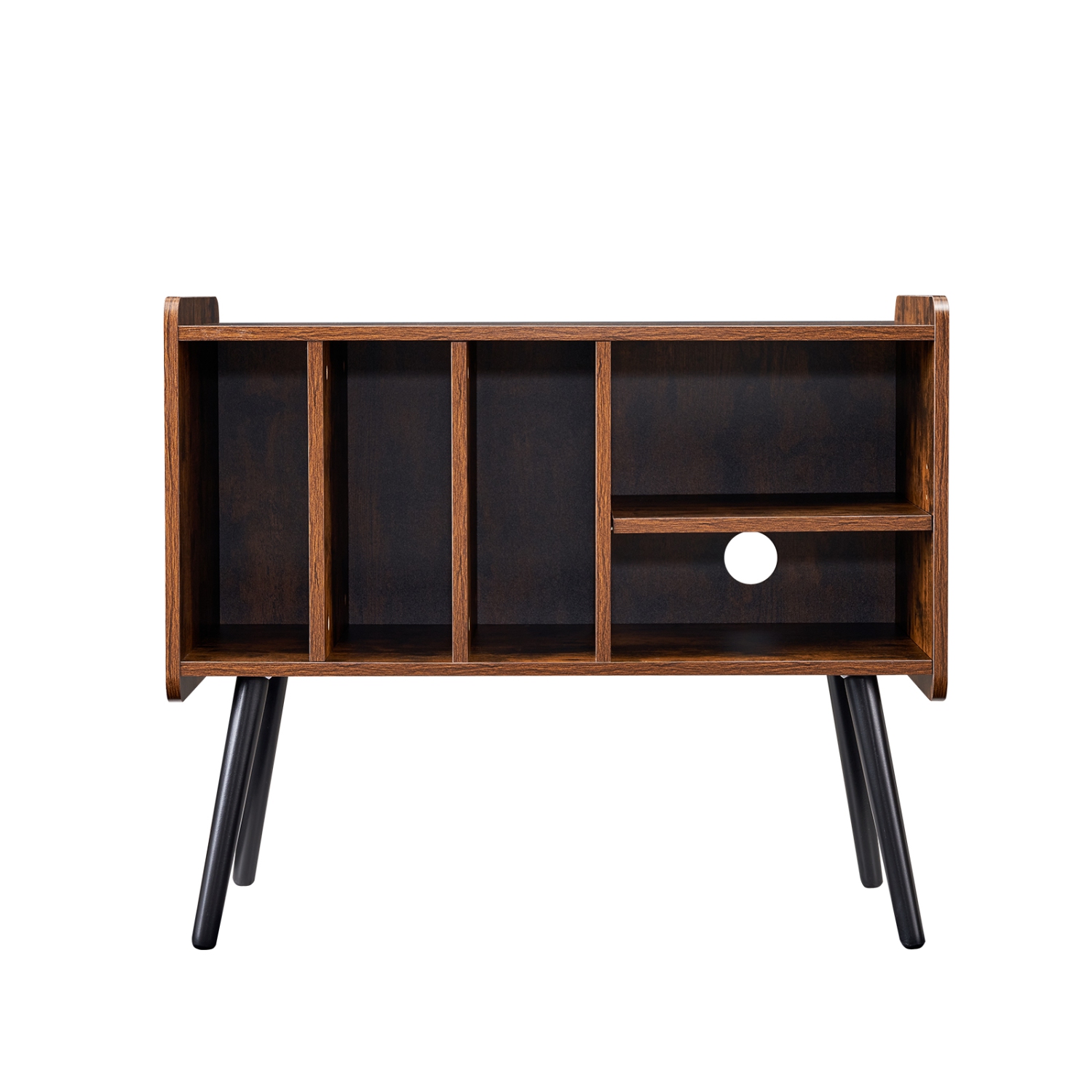 Support pour tourne-disque VEVOR, support pour tourne-disque pouvant contenir jusqu'à 220 albums, armoire rétro en vinyle avec tablettes amovibles,