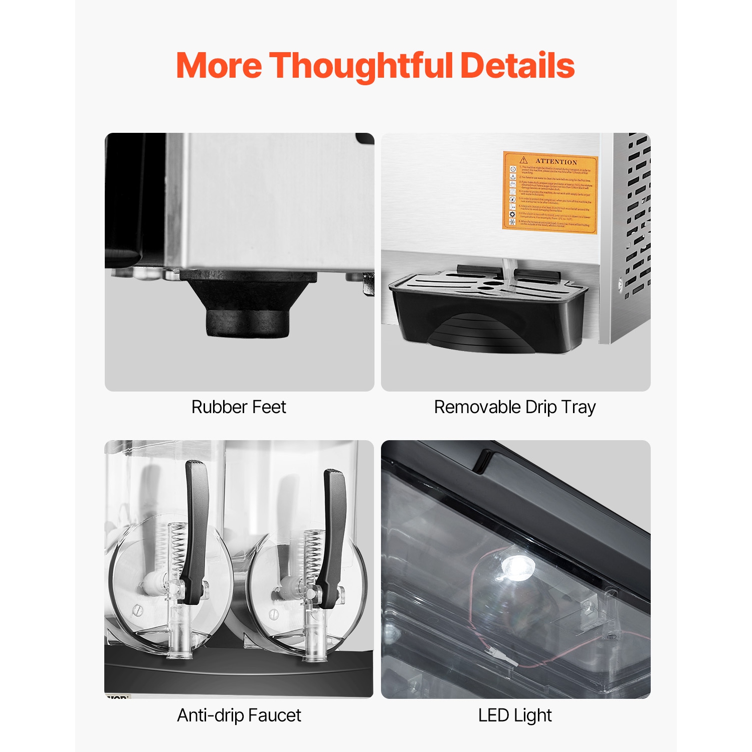 VEVOR 12Lx2 Double Commercial Slushy Machine, Tank Froze Machine, 96 Cups Stainless Steel Margarita Smoothie Frozen Drink Maker, Slushie Maker for