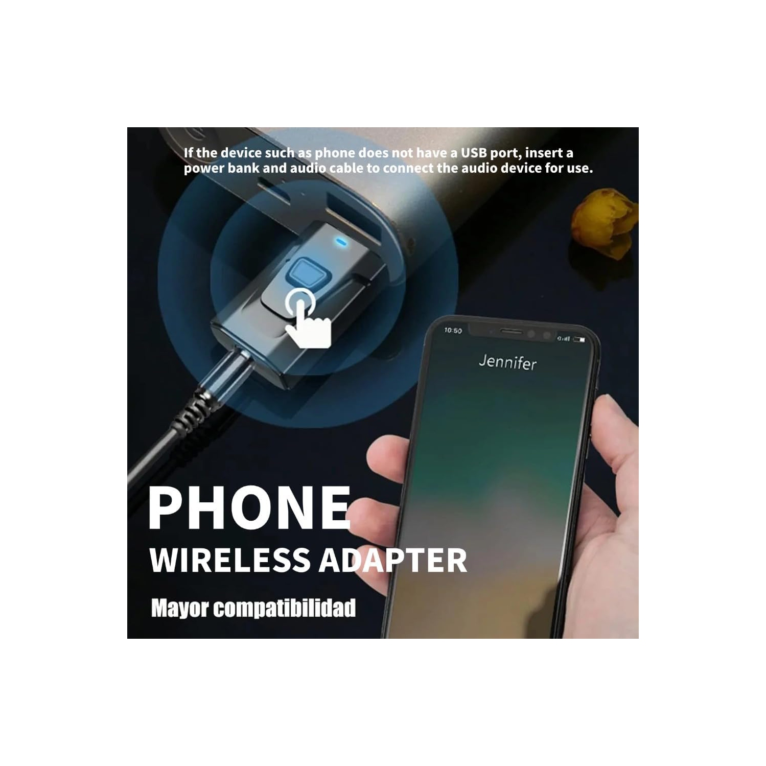 2PCS Émetteur Bluetooth USB pour téléviseur avec son clair, adaptateur audio prêt à l'emploi, adaptateur Bluetooth 5,0 pour TV Car PC, récepteur