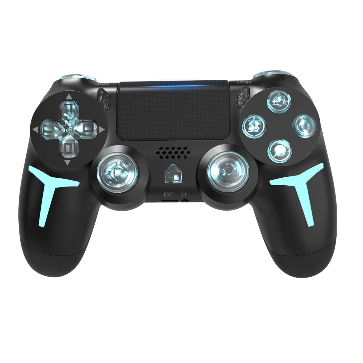 PS4 manette Bluetooth sans fil PC Steam game vibration gyroscope somatosensory à six axes manette PS4, manette de console de jeu noire