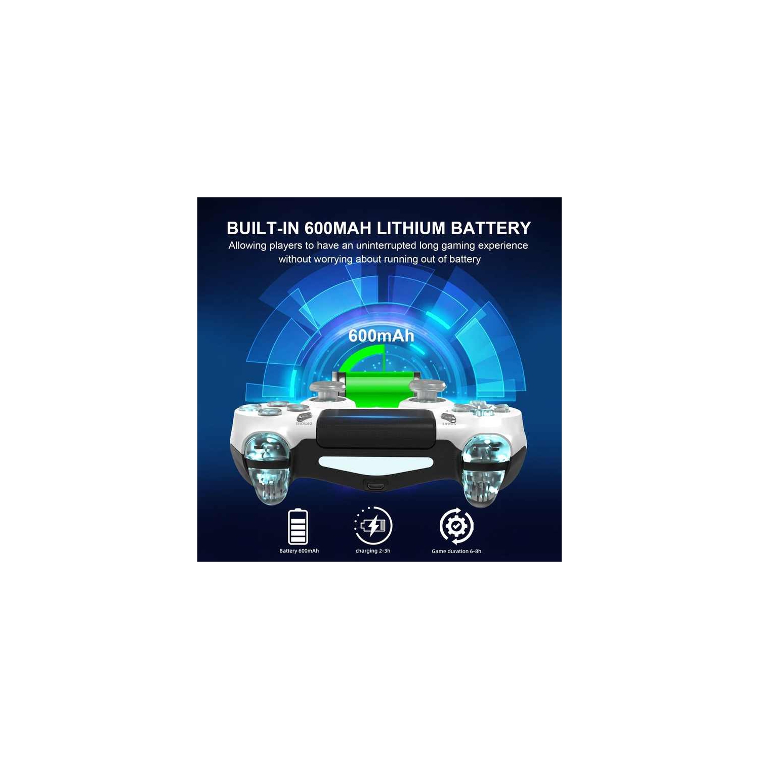 PS4 manette Bluetooth sans fil PC Steam game vibration gyroscope somatosensory à six axes manette PS4, manette de console de jeu noire