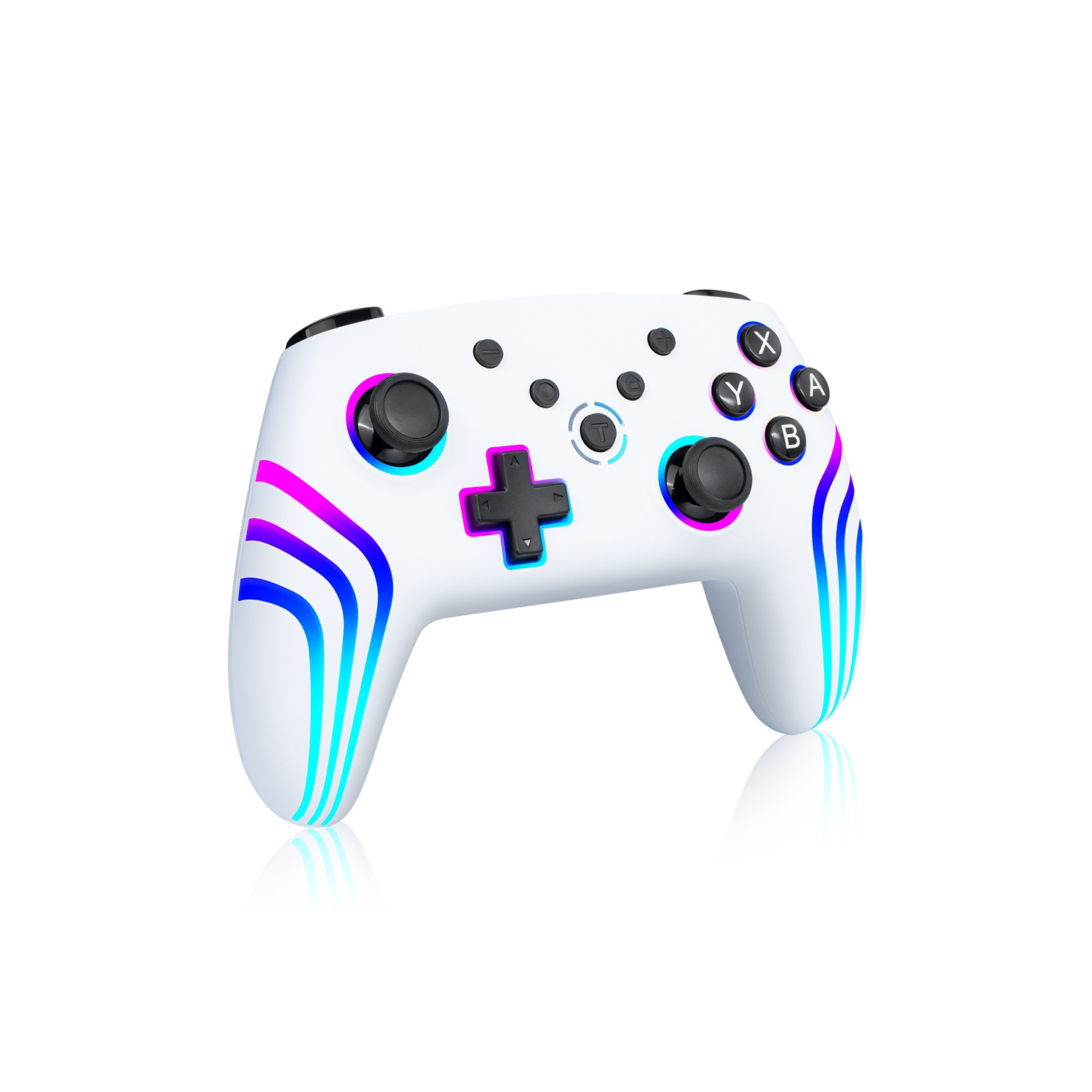 Nouvelle manette de jeu sans fil Bluetooth NS PRO, dotée de vibrations somatosensorielles à six axes et de lumières colorées RVB, commutateur à deux