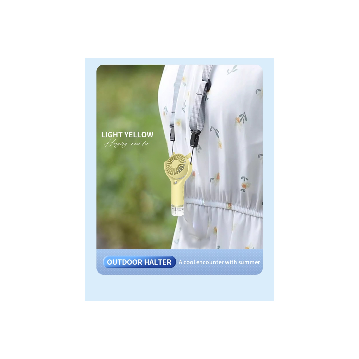 2025 USB Mini New Water Mist Fan Portable Summer Handheld Rechargeable Handheld Water Mist Air Conditioner Fan, White