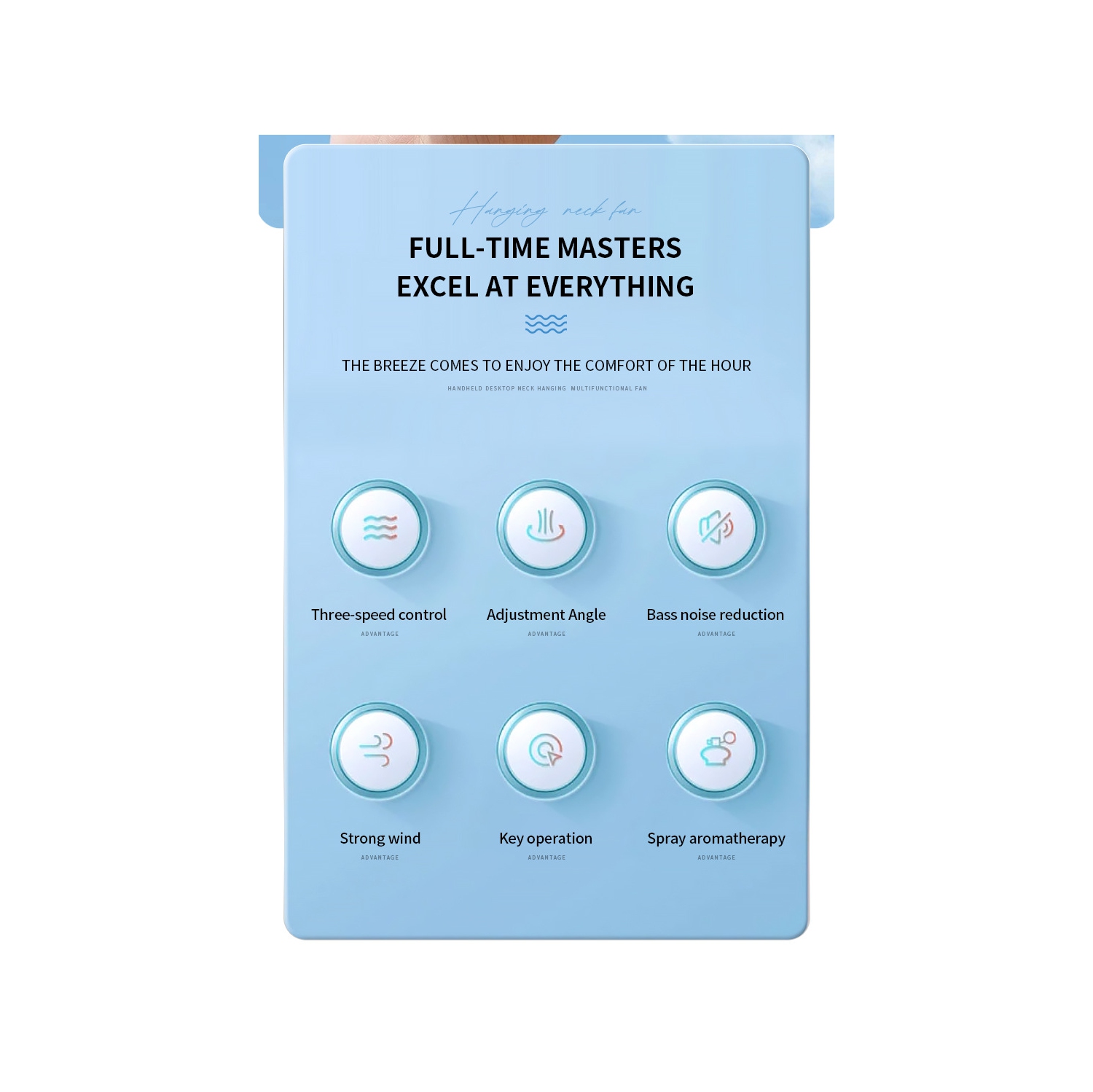 2025 USB Mini New Water Mist Fan Portable Summer Handheld Rechargeable Handheld Water Mist Air Conditioner Fan, White