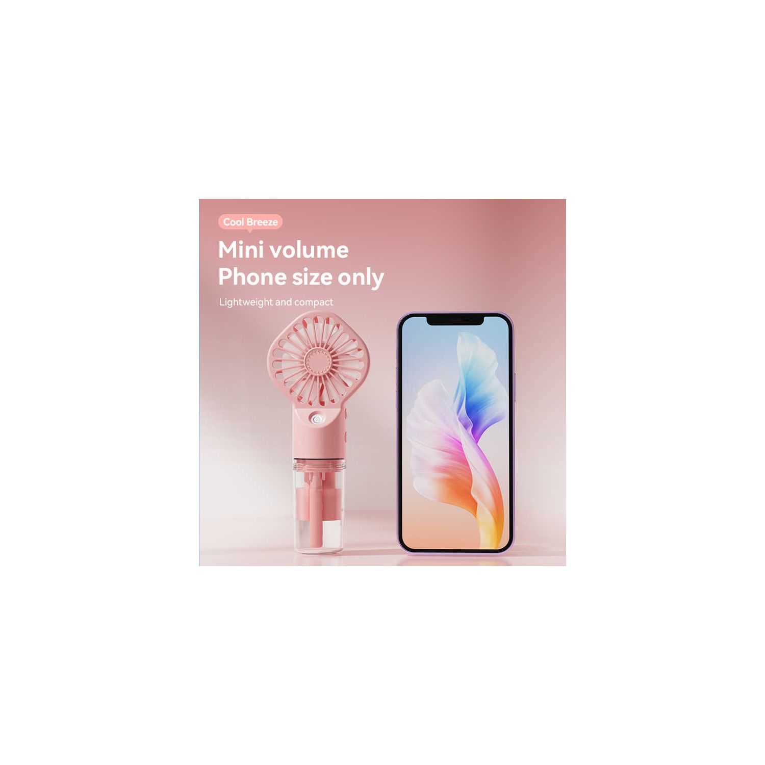 Spray fan mini handheld small fan USB charging portable fan spray humidification outdoor fan two in one spray fan mini fan four speed beauty