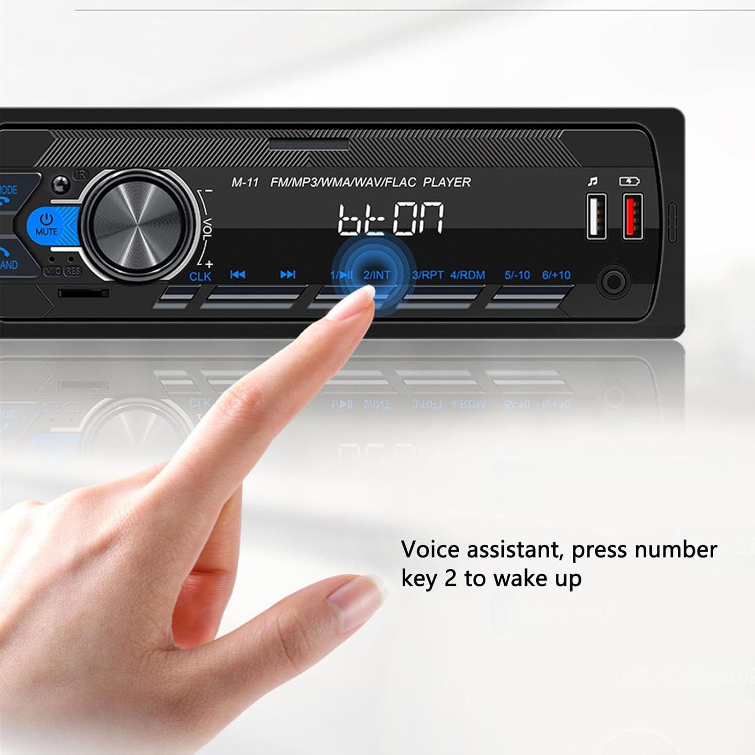 12V Colorful Lighting Bluetooth MP3 player Multi-function radio + card/U disk playback + mobile phone charging Car essential