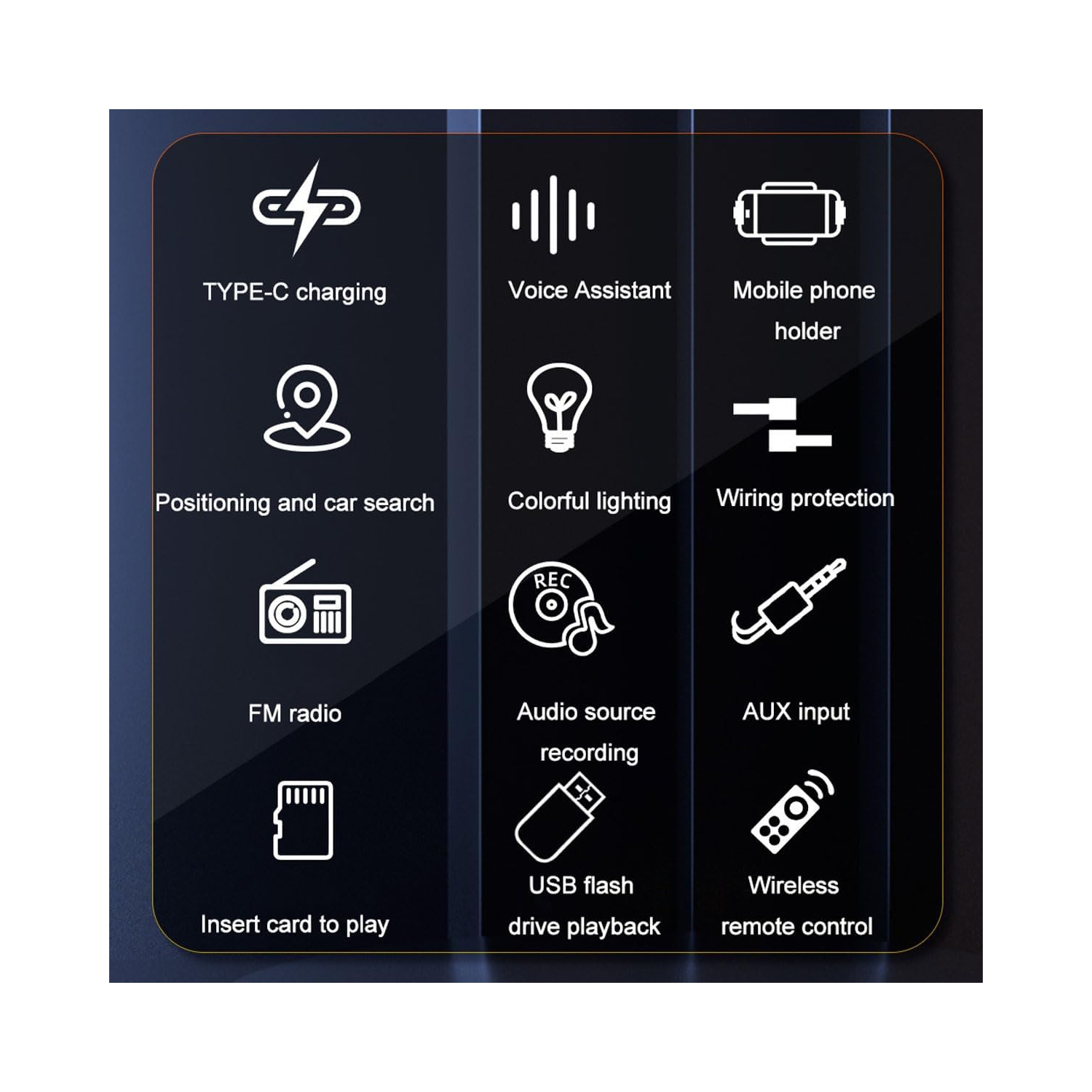 Récepteur de musique multifonction pour l'auto Lecteur MP3 Bluetooth + Radio FM Lecteur USB multifonction / Carte SD Direct Plug-in