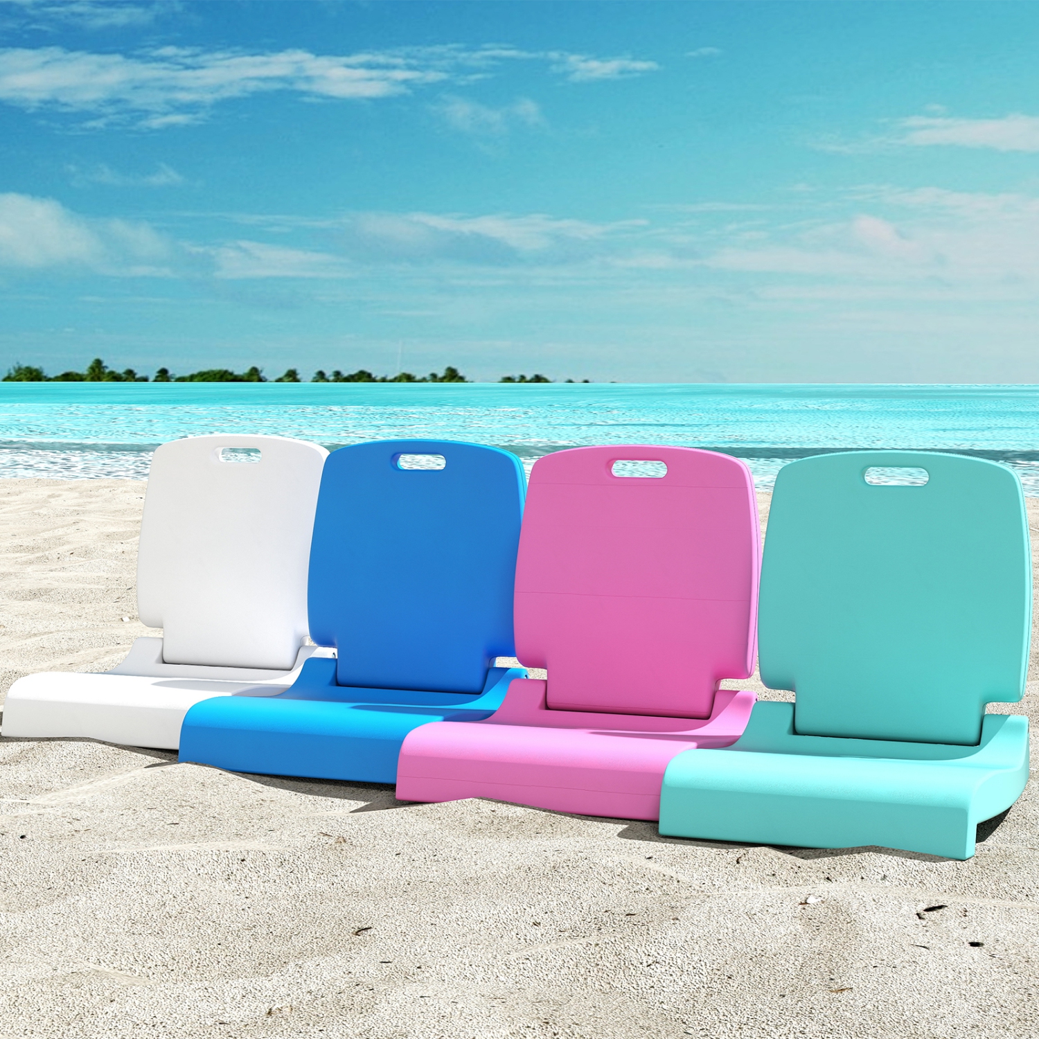 Gymax 2PCS Poolside Chairs for Edge of Pool Foldable Outdoor Pool Chair