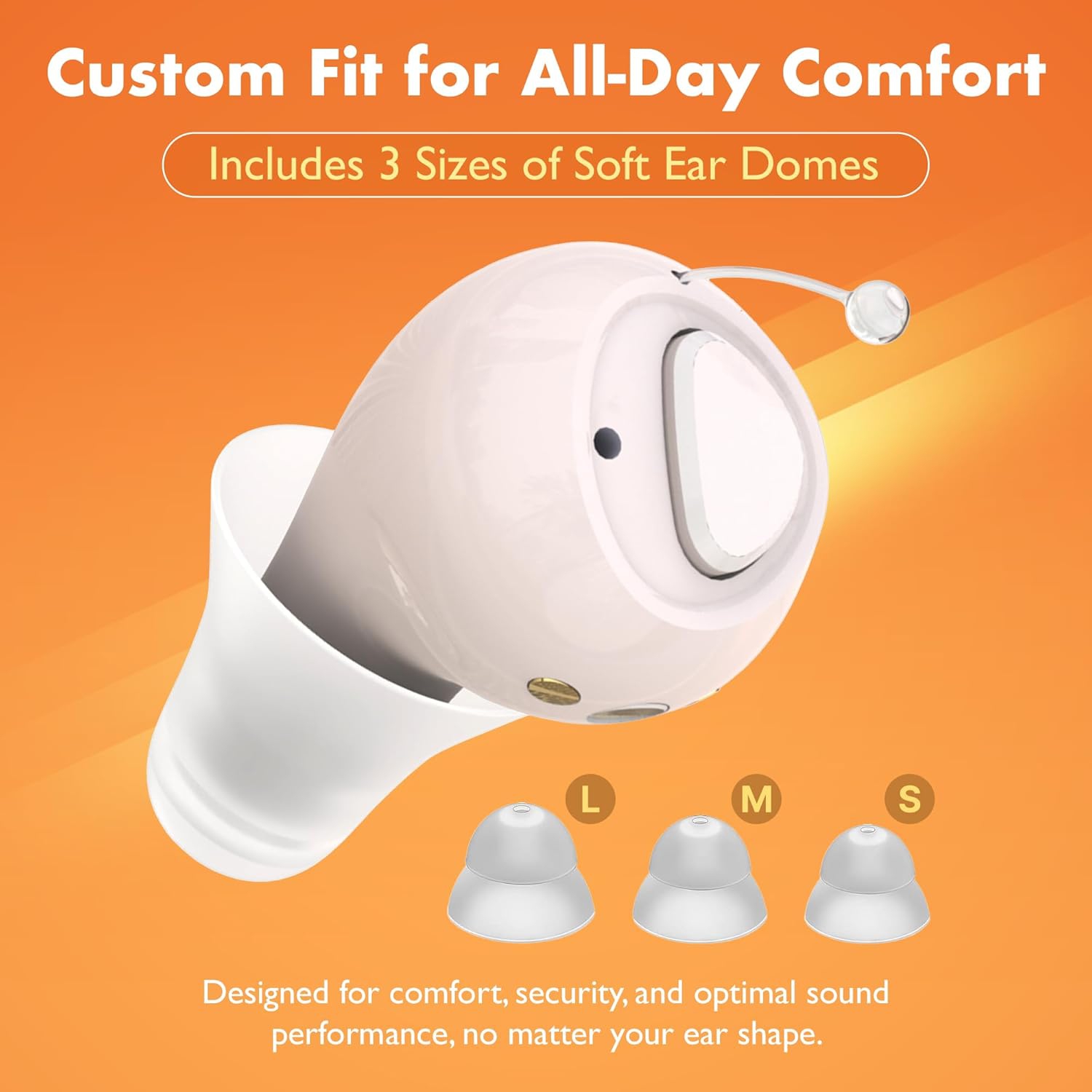 CIC Rechargeable Hearing Amplifier for Seniors & Adults w/Intelligent Noise Reduction - OTC for Men & Women, Near-Invisible, 32-Channel, Easy Use