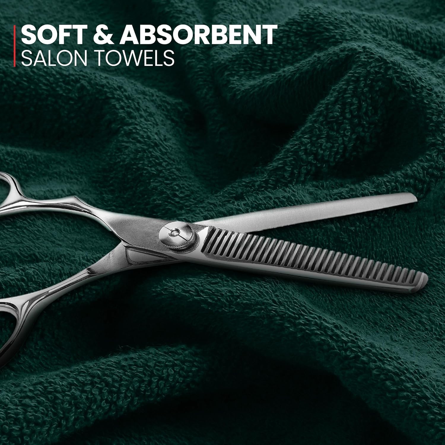 Canadian Linen Yukon Hand Towels Set, 24 Pack, 15"x25", Soft Absorbent Cotton Lightweight Quick Dry Hand Towel for Salon, Restaurant Spa Barber, Green