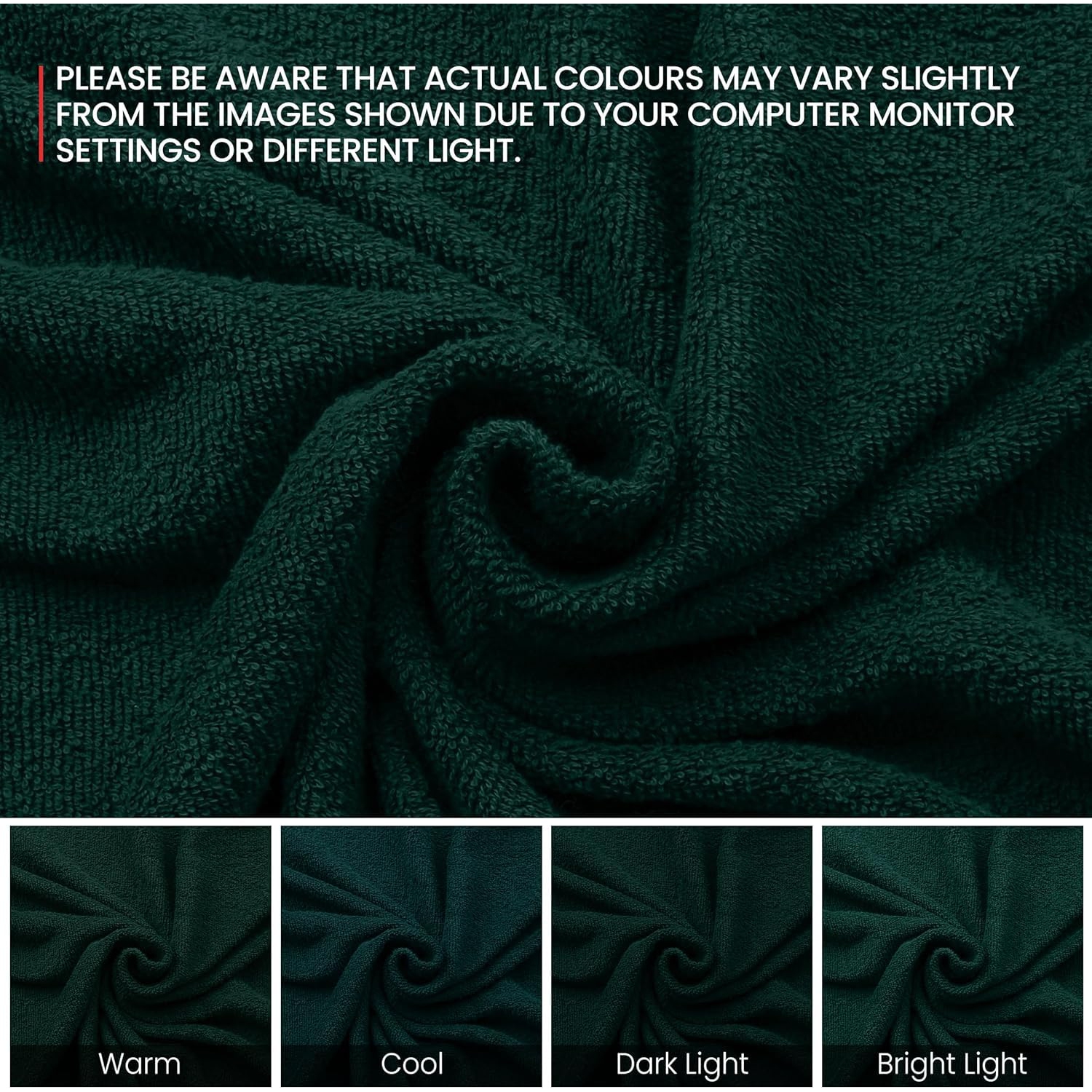 Canadian Linen Yukon Hand Towels Set, 24 Pack, 15"x25", Soft Absorbent Cotton Lightweight Quick Dry Hand Towel for Salon, Restaurant Spa Barber, Green