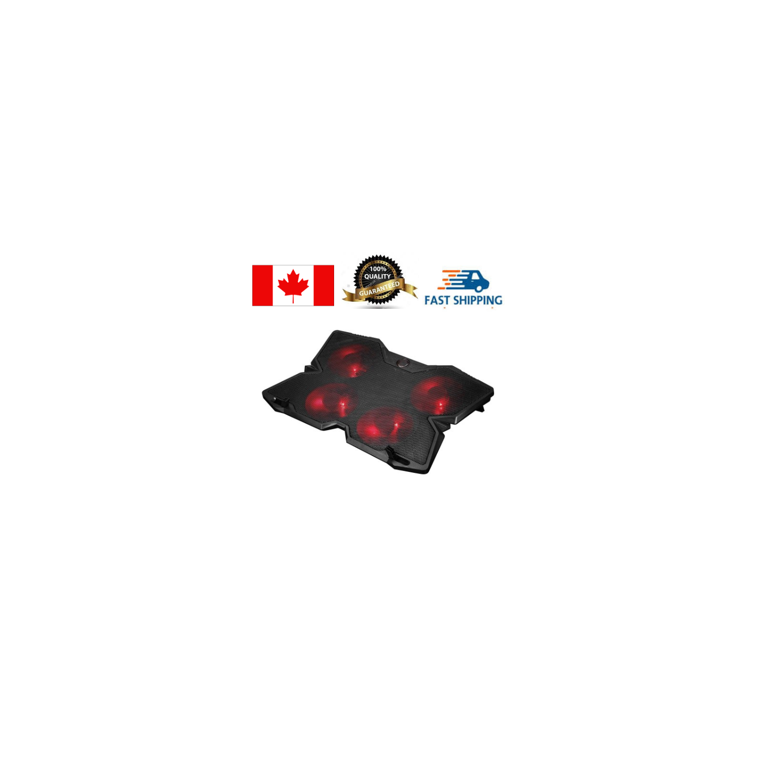 784 Laptop Cooler Pad with 4 Red Led Fans, 40.5*28*2.8CM, Up to 17, LAP-COOLER-784