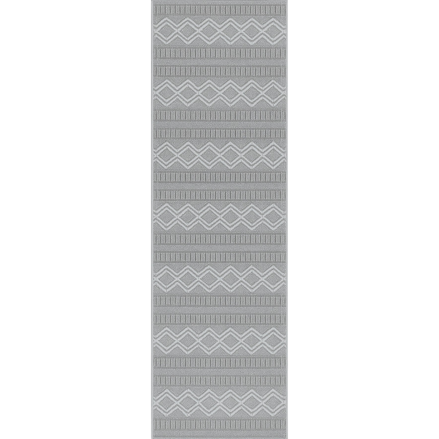 Rug Branch Arvid Contemporary Chevron Grey/Beige Indoor Area Rug