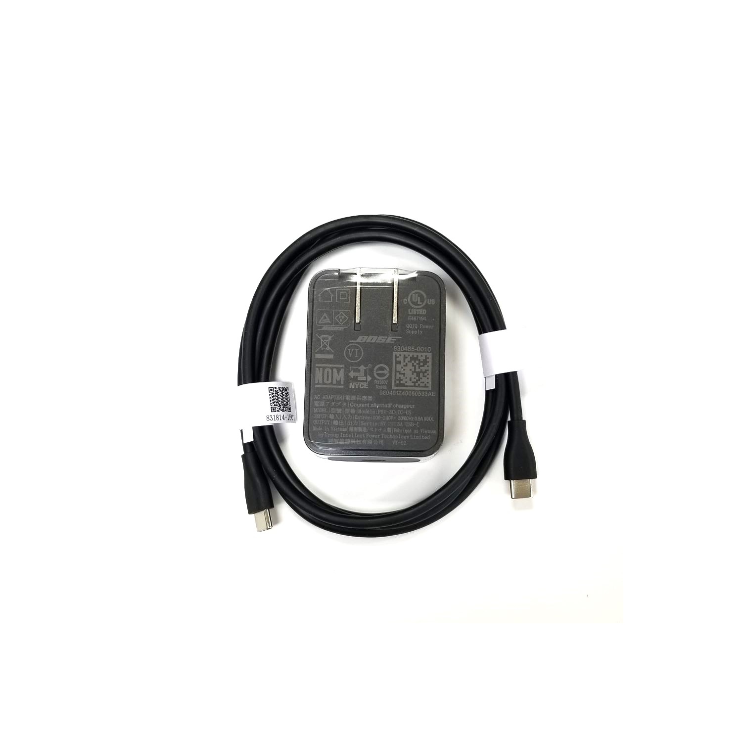 Adaptateur c.a. USB-C 3&nbsp;A 5&nbsp;V de Bose, remis à neuf, noir 5&nbsp;V-3C-TC-US