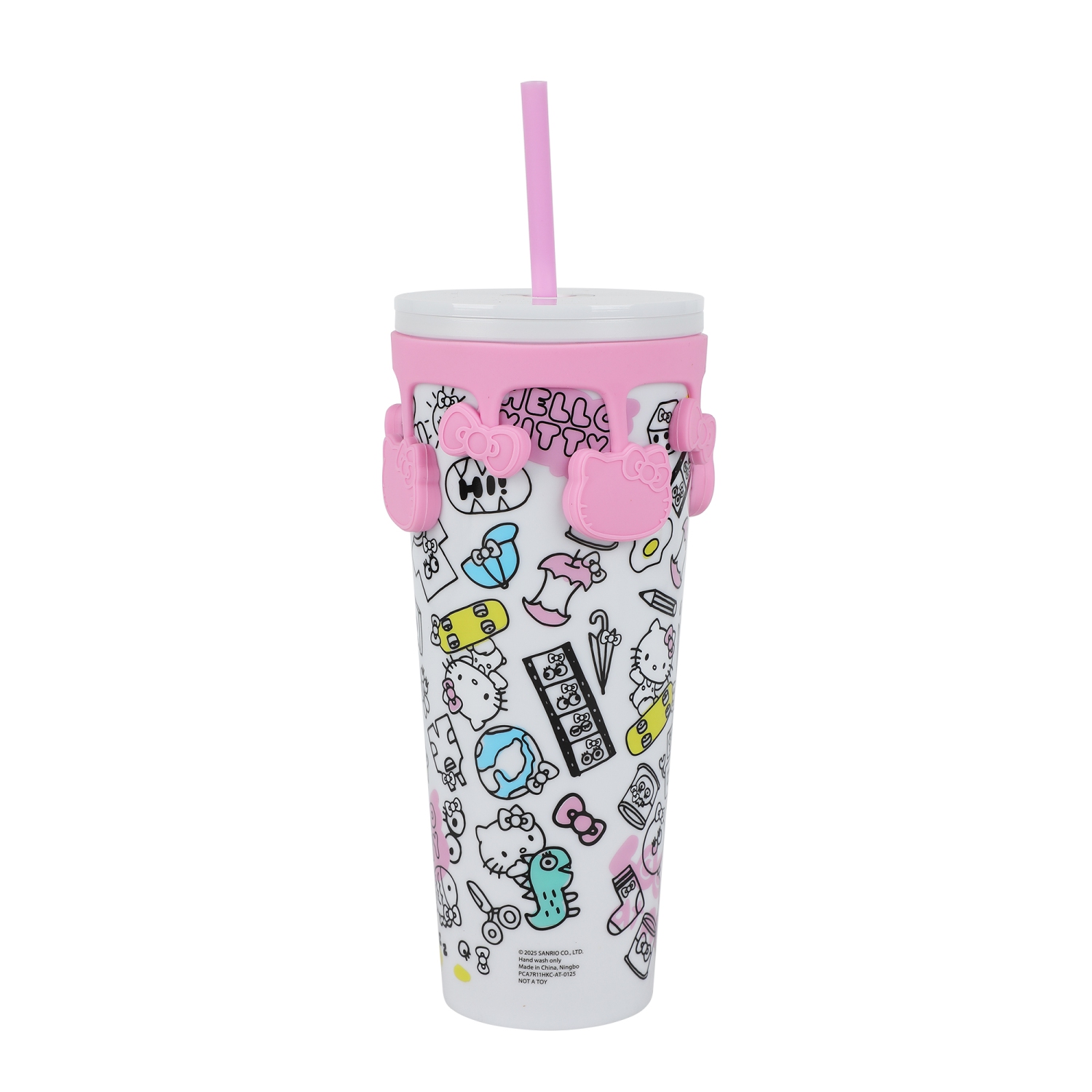 Gobelet antidéversement de 26 oz à imprimé blanc Hobbies de Hello Kitty