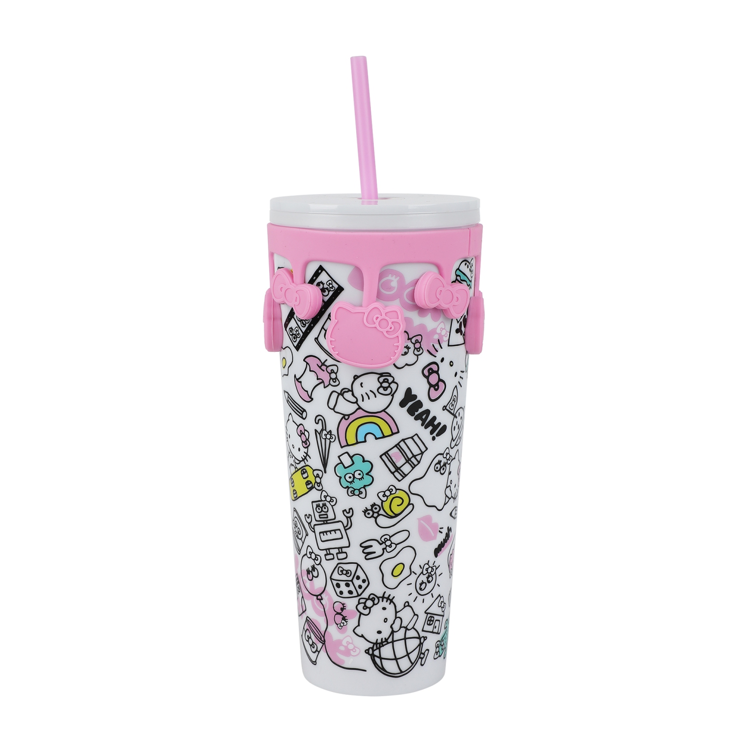 Gobelet antidéversement de 26 oz à imprimé blanc Hobbies de Hello Kitty