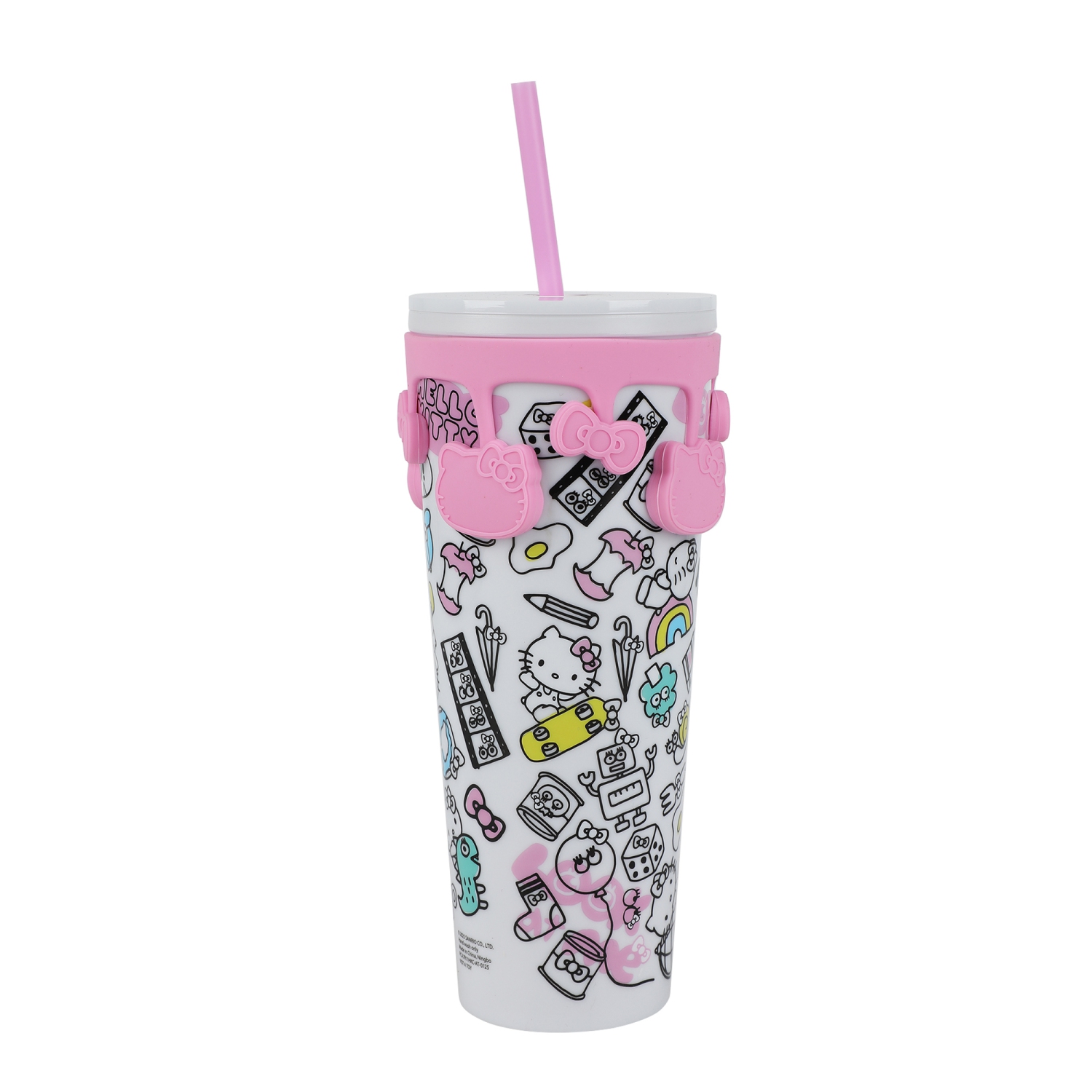 Gobelet antidéversement de 26 oz à imprimé blanc Hobbies de Hello Kitty