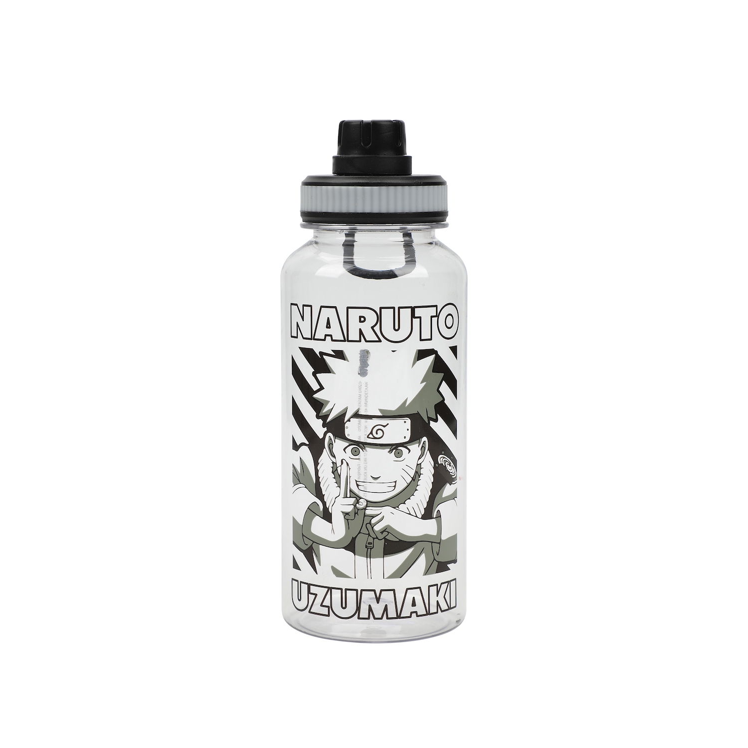 Bouteille d'eau en plastique blanc de 32 oz Uzumaki de Naruto