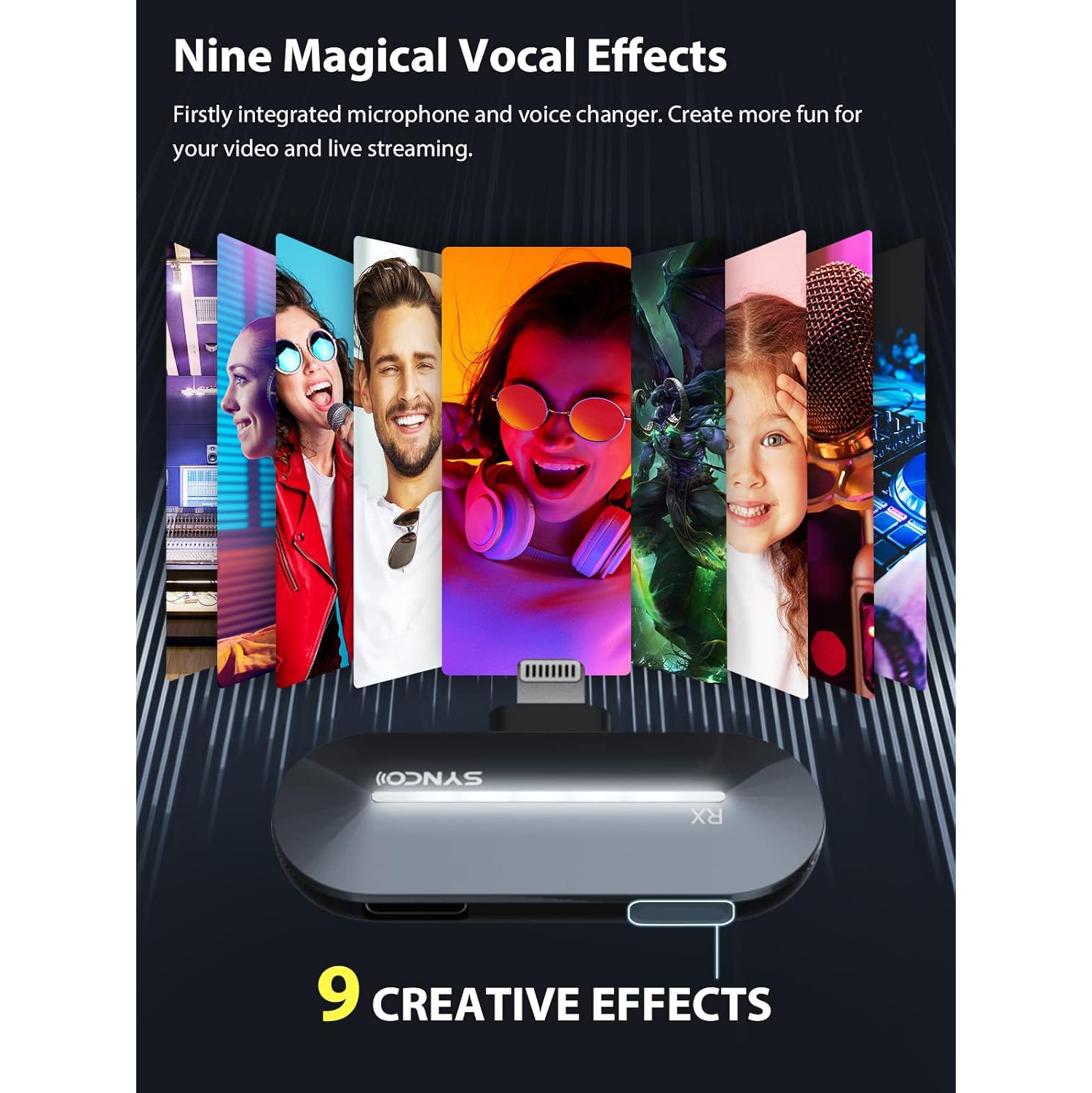 Synco P1L Lightning Lapel Professional Lavalier Microphone Plug & Play with Charging Case for iPhone and iPad