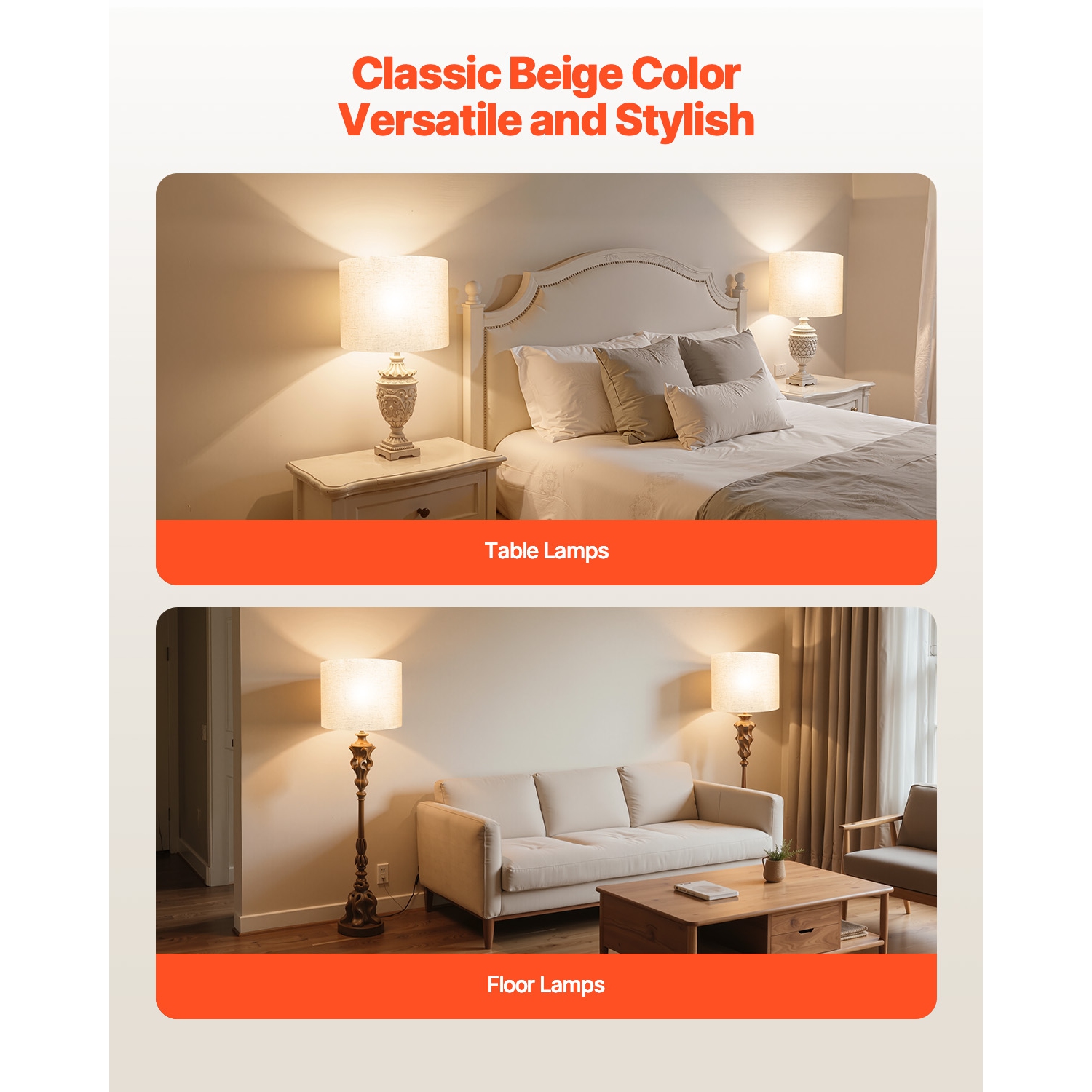 Ensemble de 2 abat-jour en forme de tambour VEVOR, 13&nbsp;po haut x 13&nbsp;po bas x 10&nbsp;po haut, abat-jour moyen en lin tambour, abat-jour de