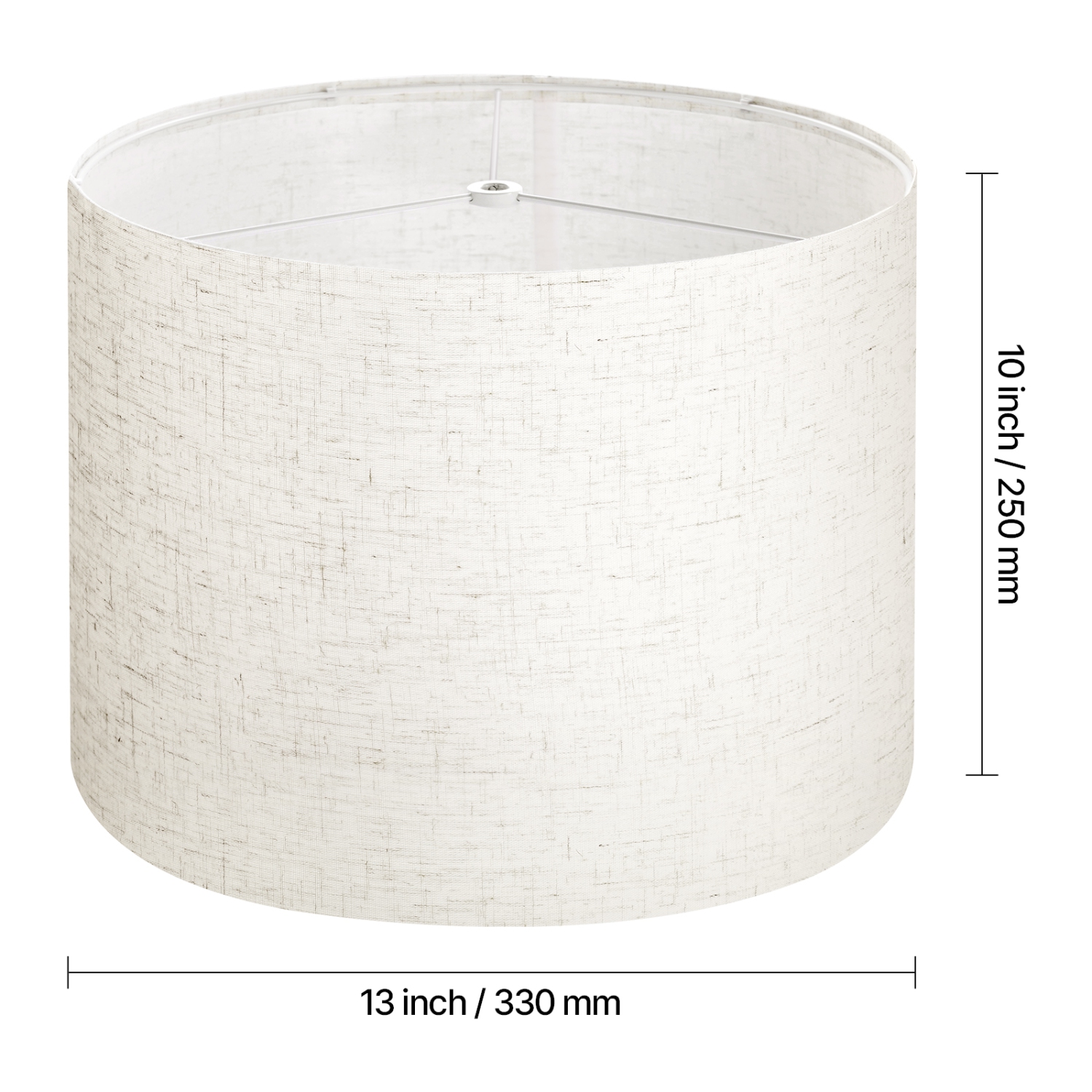 Ensemble de 2 abat-jour en forme de tambour VEVOR, 13&nbsp;po haut x 13&nbsp;po bas x 10&nbsp;po haut, abat-jour moyen en lin tambour, abat-jour de