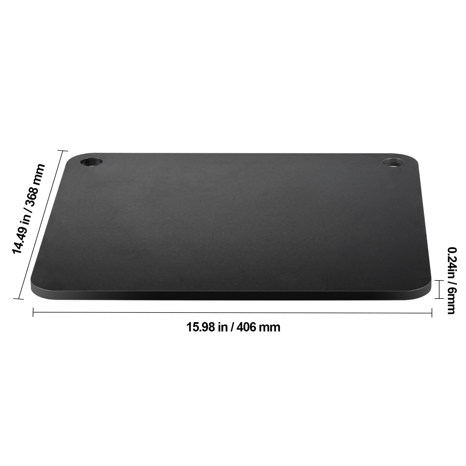 Pierre de cuisson à pizza en acier au carbone préassaisonnée de 16 x 14,5 x 1/4 po de VEVOR avec conductivité 20 fois plus élevée, plaque à pizza