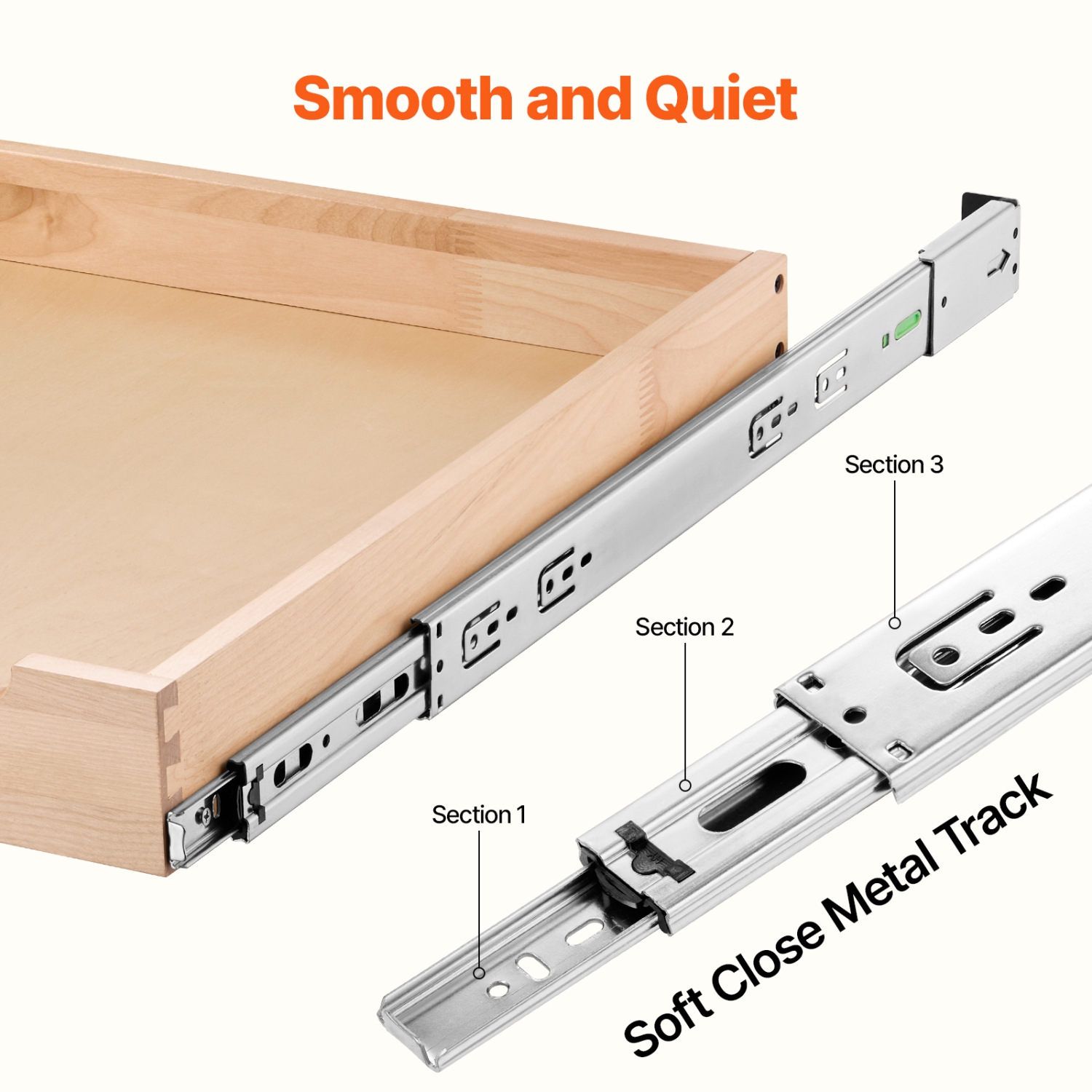 VEVOR 20"W x 21"D Pull Out Cabinet Drawer, Soft Close Slide out Shelf, Heavy-Duty Sliding Drawer, Bottom and Side Assembly Base Cabinet Organization