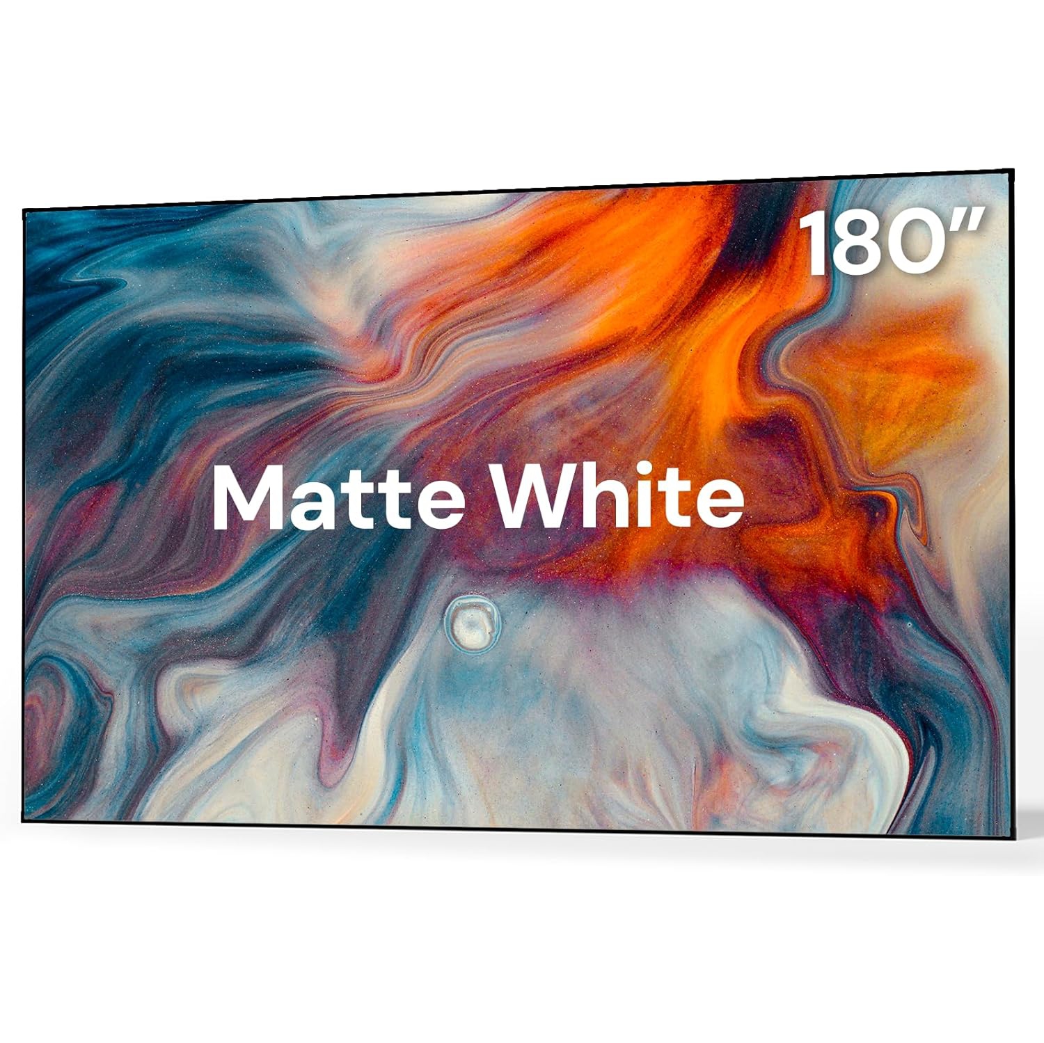 Valerion 180-inch Fixed Frame Projector Screen, 1.3dB Gain, 80% Picture Quality Enhancement, 4K/8K Ultra HD, 3D Compatible, Works with Long Throw,