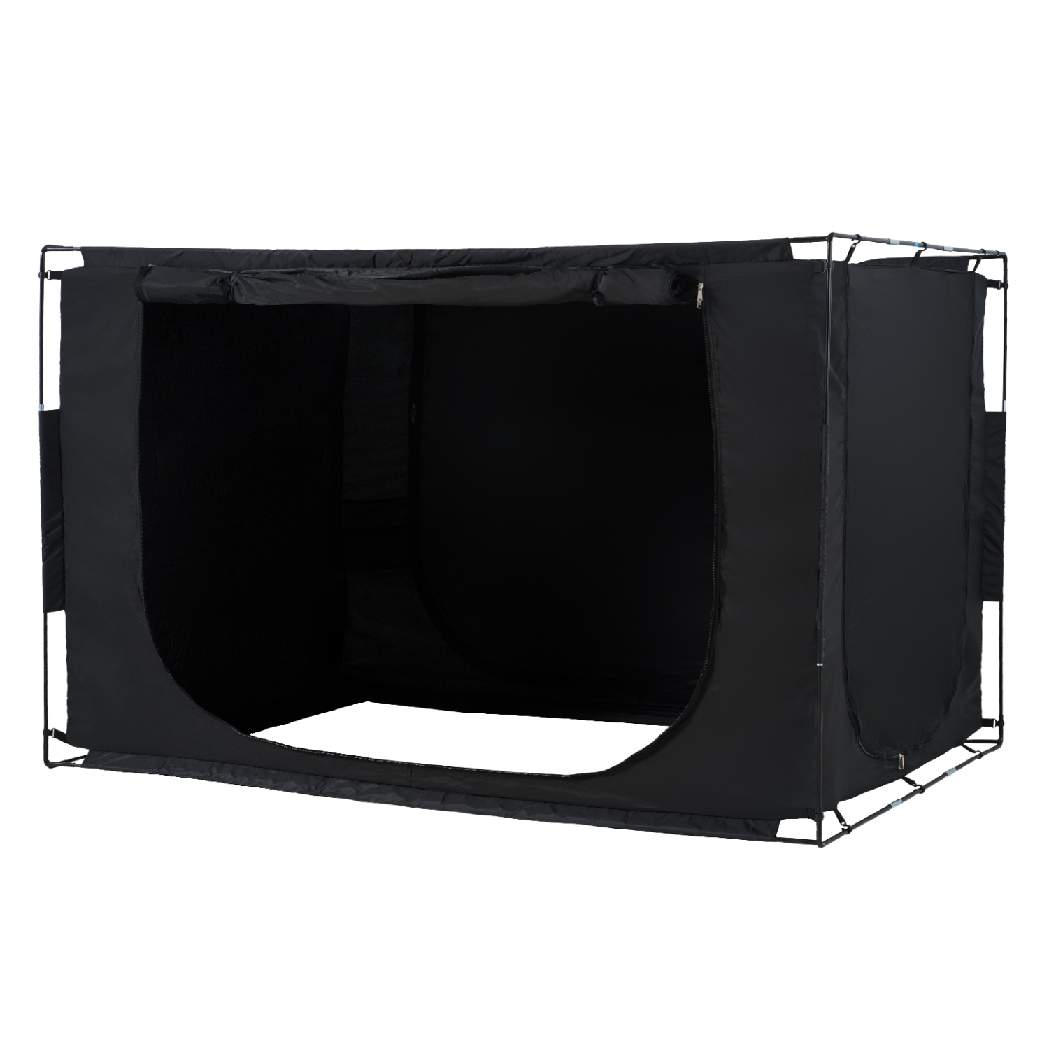 VEVOR 3 Doors Bed Tent, Pongee Fabric, Breathable Dream Tent with 0.43 in Fiber Poles on Bed Privacy, Full Size 70% Blackout Sleeping Bed Canopy, Fit