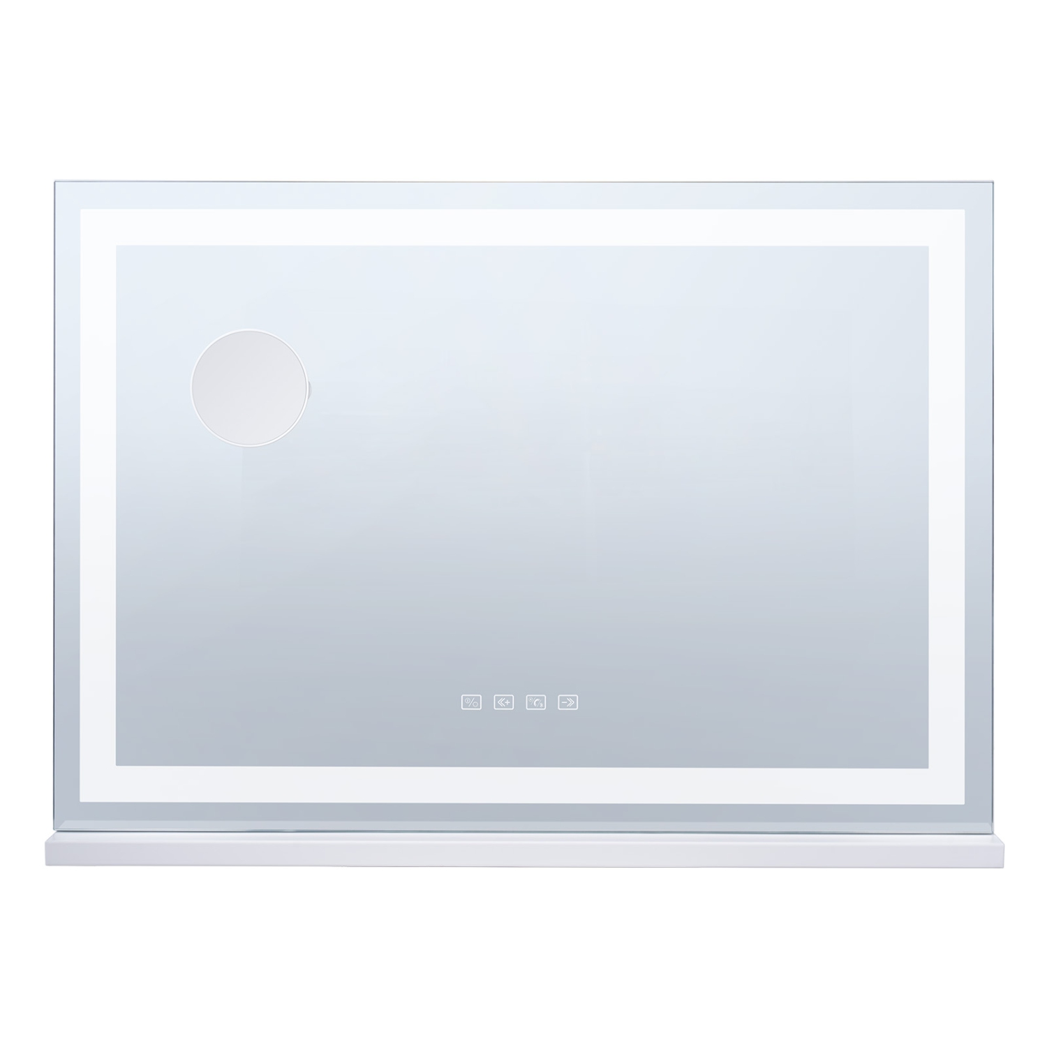 VEVOR 31.5x21.7in Large Vanity Mirror with Lights and Bluetooth Speaker, Three Color Lighting Modes, Lighted Makeup LED Mirror,5X