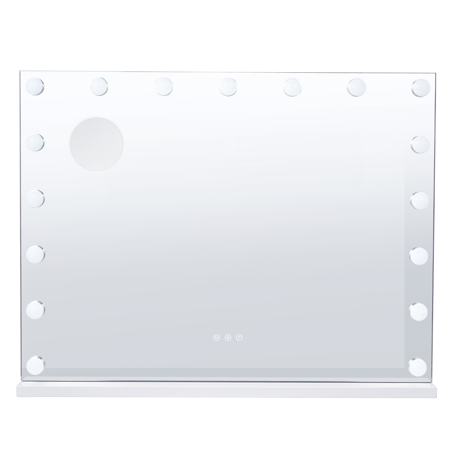 VEVOR 31.5x23.6in Hollywood Vanity Mirror With Lights,Dimmable Bulbs &3 Color Lighting Modes, Makeup Mirror w/ Detachable 5X Magnification,USB