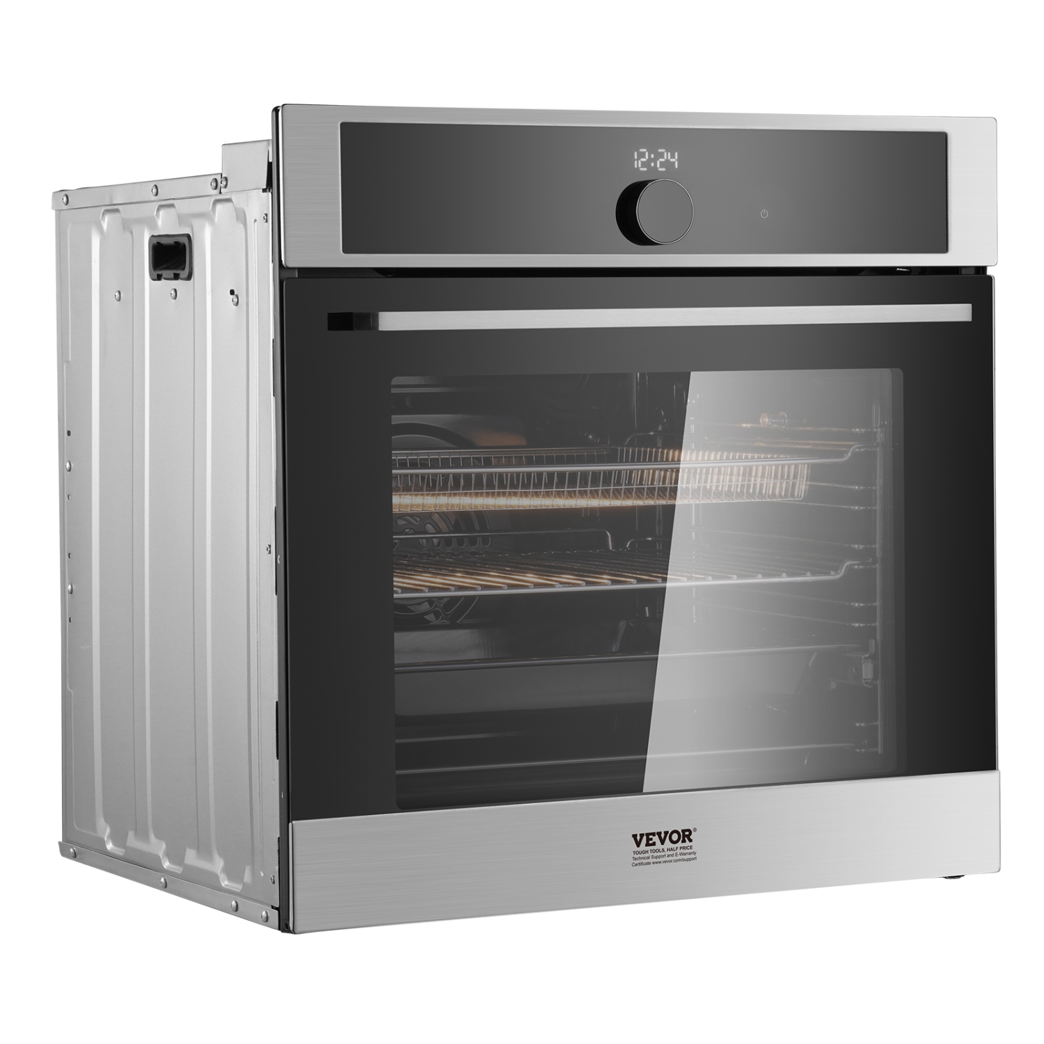 VEVOR 24" Single Wall Oven, Electric Built-in Wall Oven with 16 Cooking Functions, 2.68 Cu.Ft Electric Wall Ovens with Timer, 3150W Electric Oven