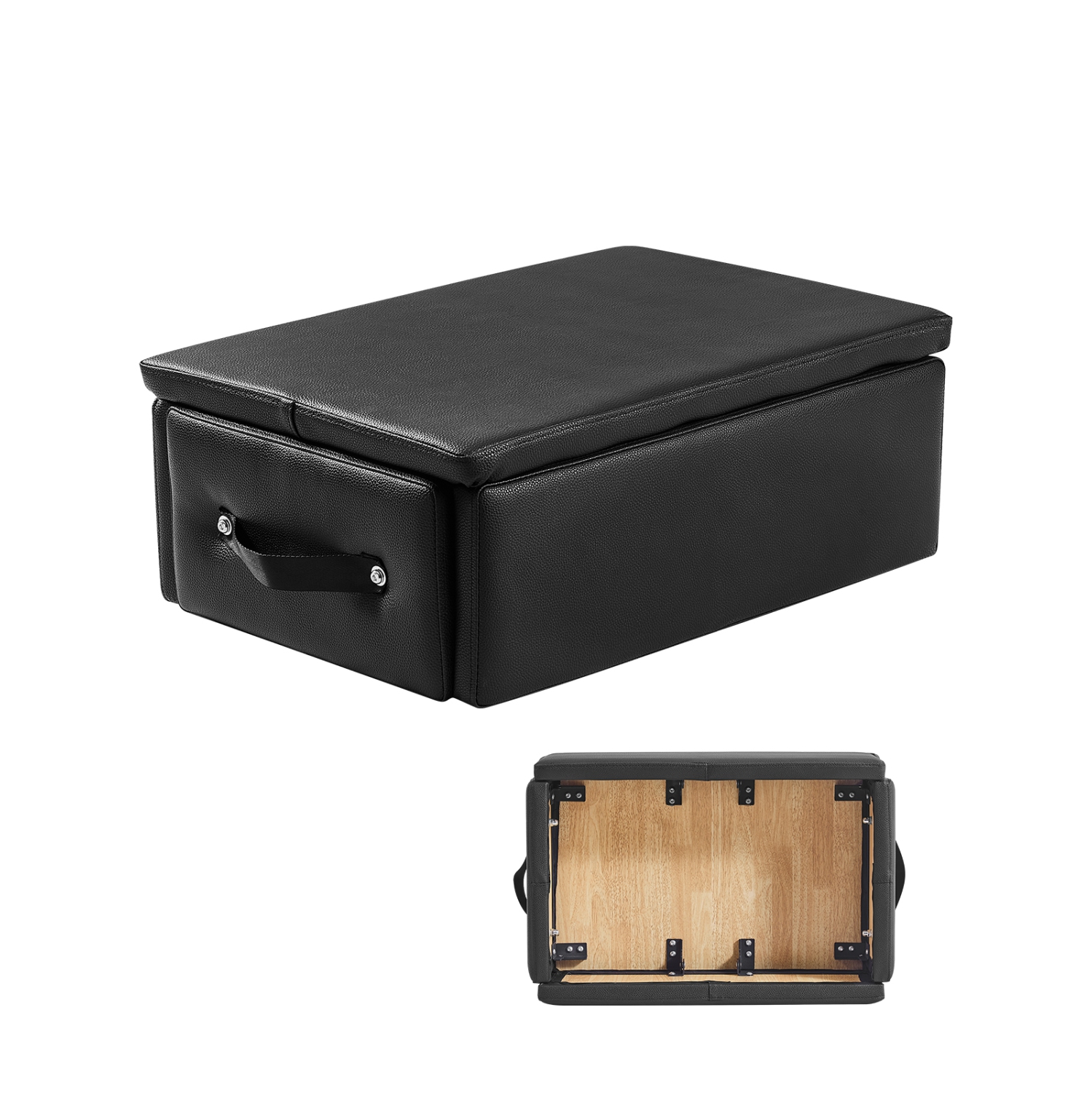 VEVOR 25x17x9 In Pilates Box for Reformer, Pilates Reformers Sitting Box for Exercises, Premium PU and Wood Pilates Equipment Accessory, Improve