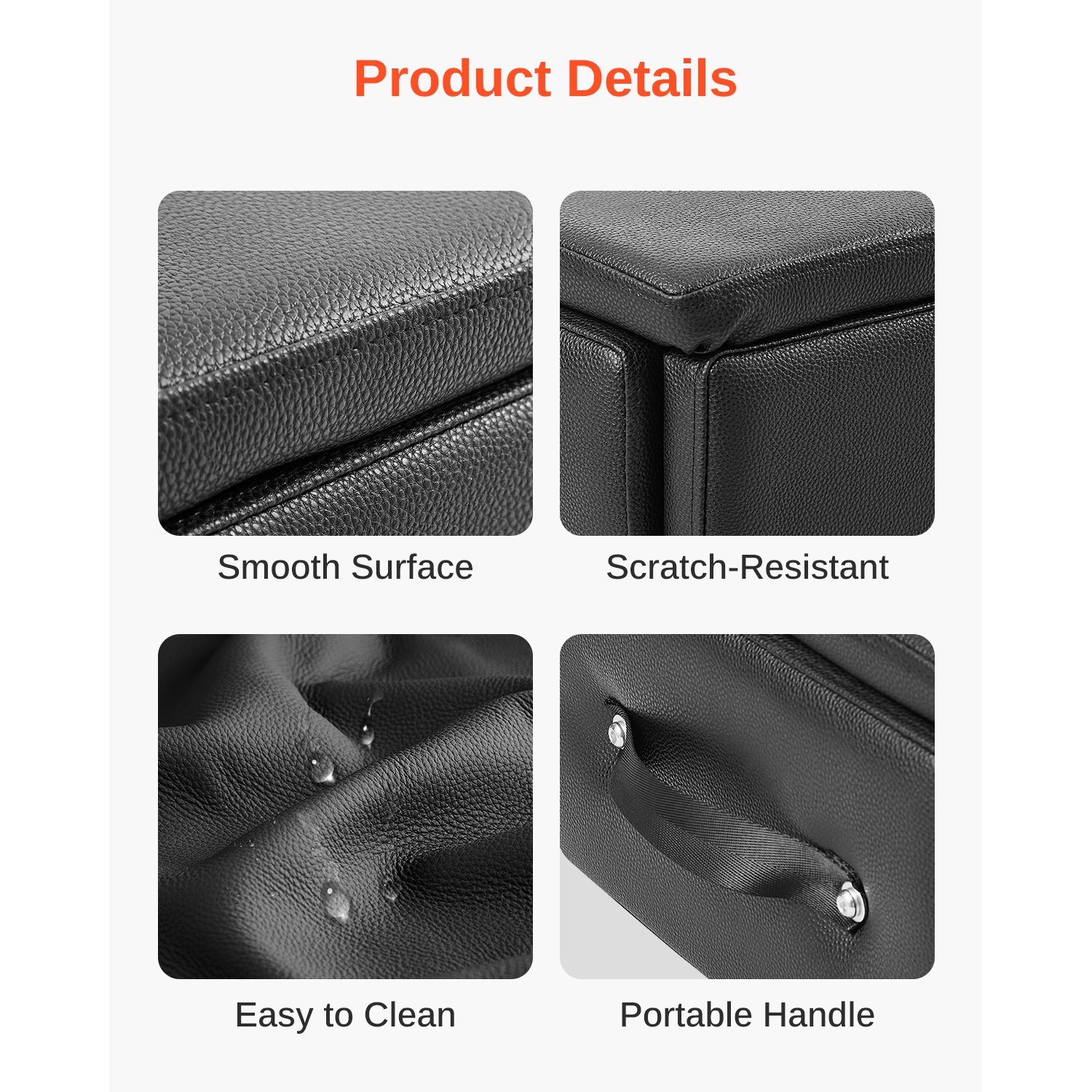 VEVOR 25x17x9 In Pilates Box for Reformer, Pilates Reformers Sitting Box for Exercises, Premium PU and Wood Pilates Equipment Accessory, Improve