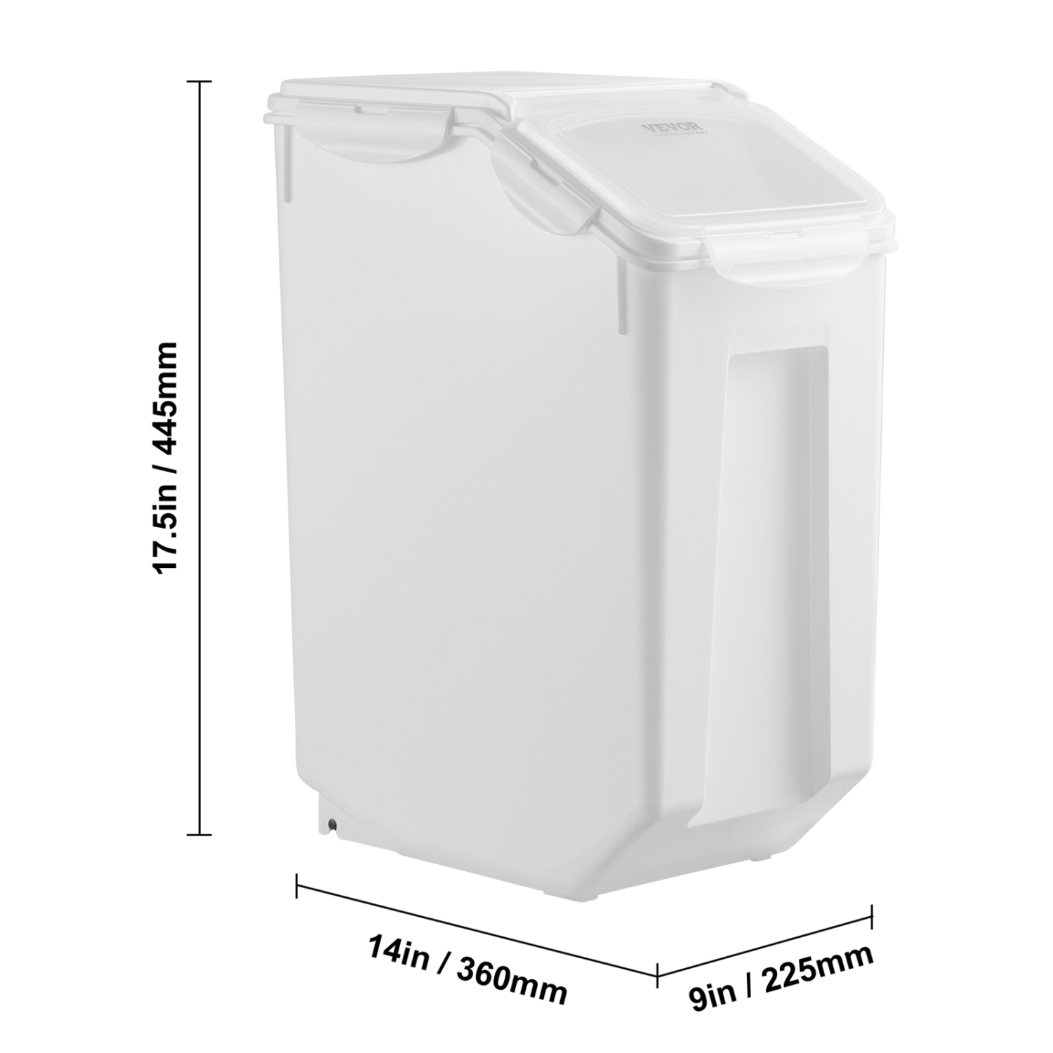 VEVOR 4.5Gallon/20L Capacity Rice Storage Container, Large Dog Food Dispenser Bin, Kitchen Ingredient Grain Cereal Flour Bin, Pet food Containers