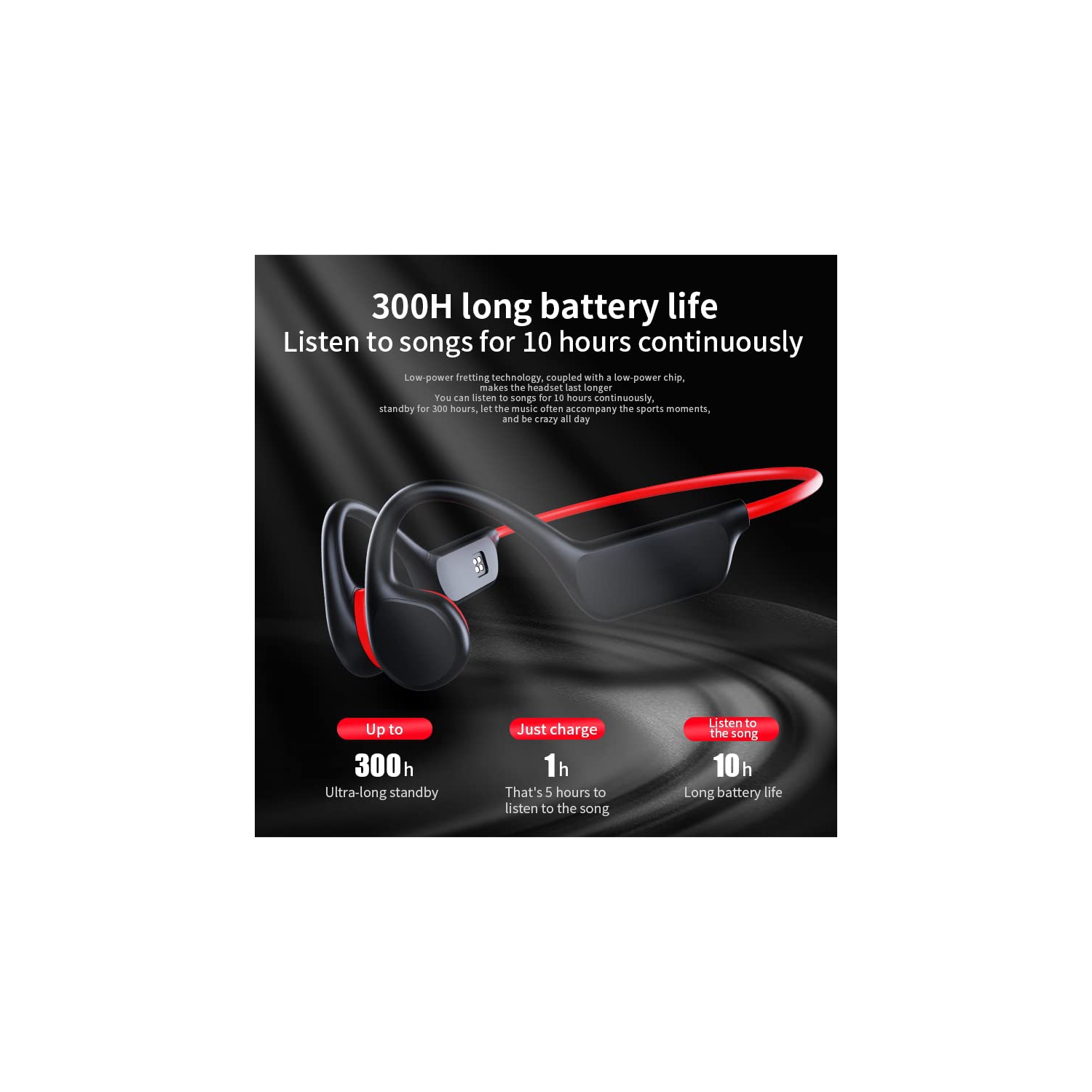 Bluetooth Bone Conduction Headphones Swimming IPX8 Waterproof 32GB MP3 Player