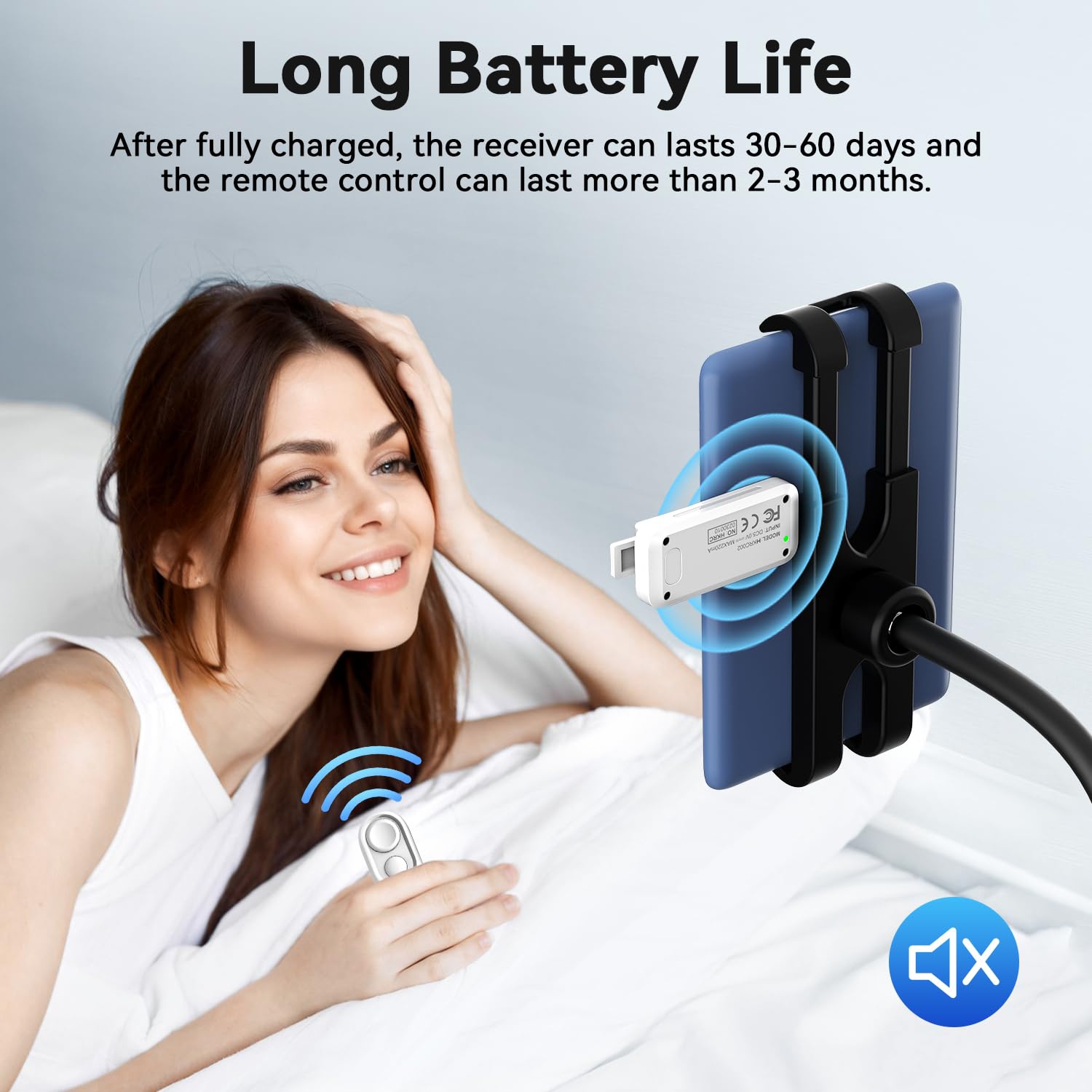 RF Remote Control Page Turner for Kindle Reading, Wireless E-Reader Controller for iPad Tablets iPhone Android-phones, eBook Readers Accessories