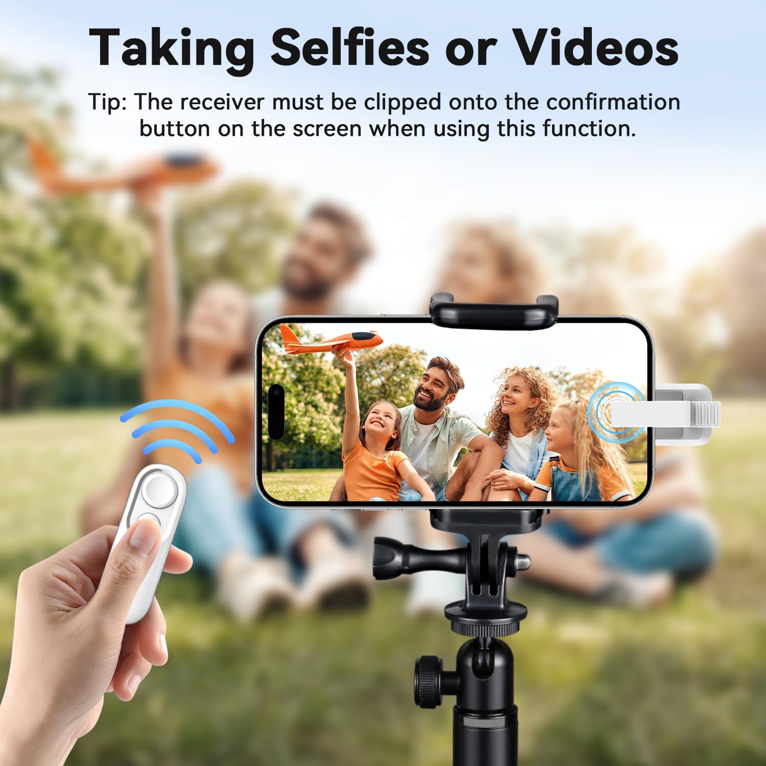 RF Remote Control Page Turner for Kindle Reading, Wireless E-Reader Controller for iPad Tablets iPhone Android-phones, eBook Readers Accessories