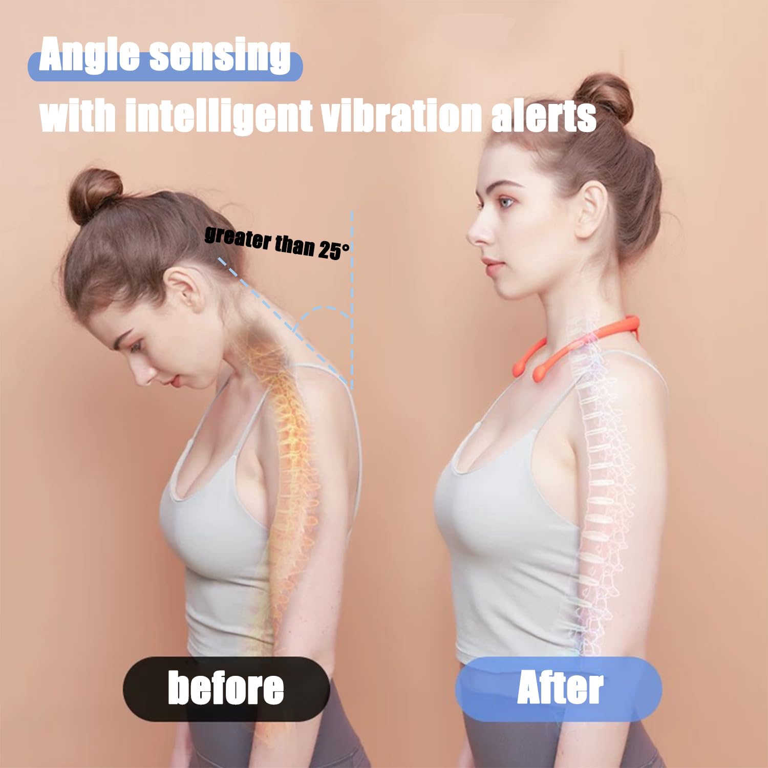 Adult Sitting Posture Corrector with LCD Display, Portable Anti-Hunchback Posture Reminder for Body Shaping