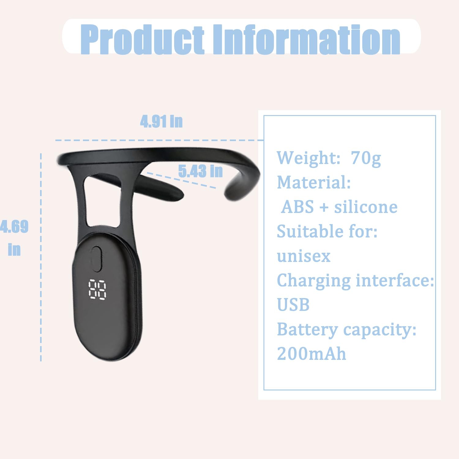 Adult Sitting Posture Corrector with LCD Display, Portable Anti-Hunchback Posture Reminder for Body Shaping