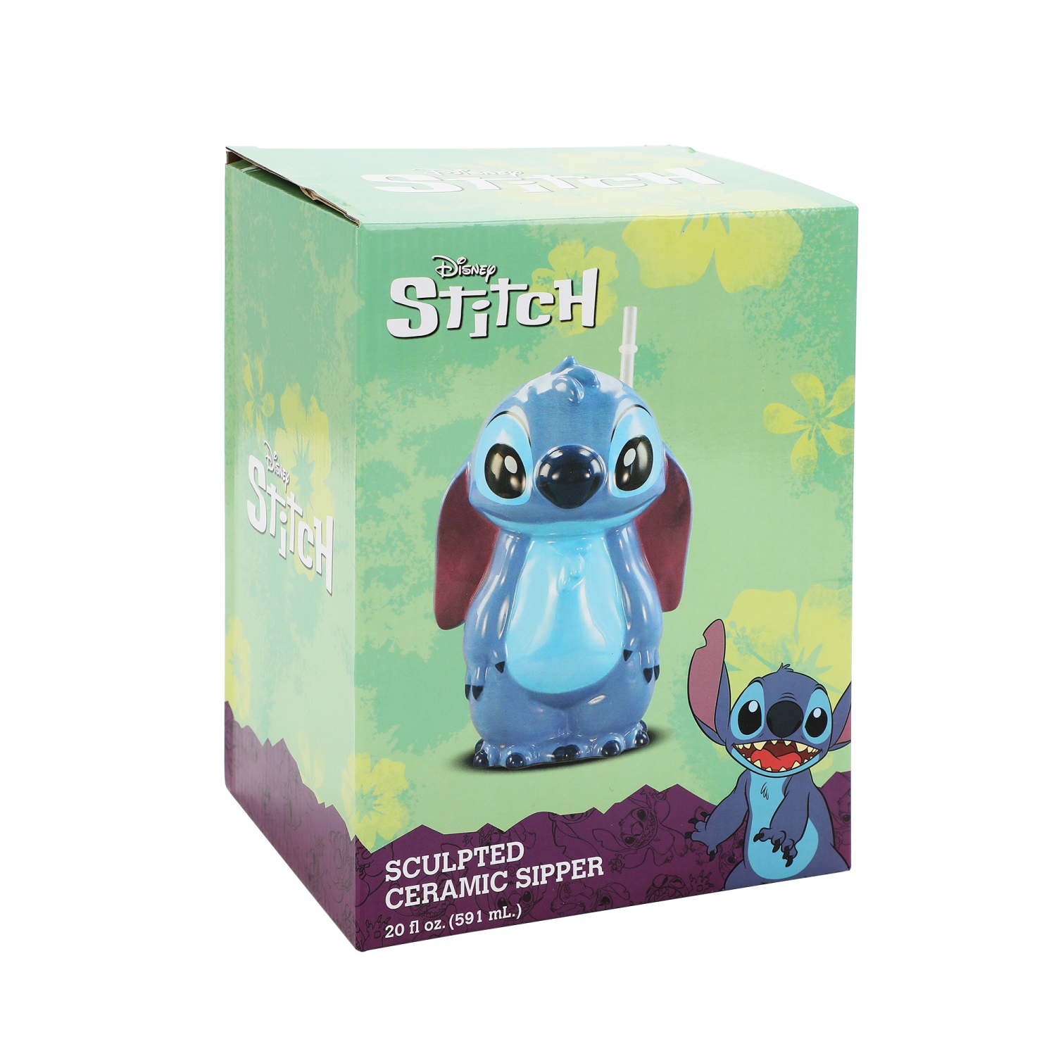 Disney Stitch 17 Oz Sculpted Ceramic Sipper Cup