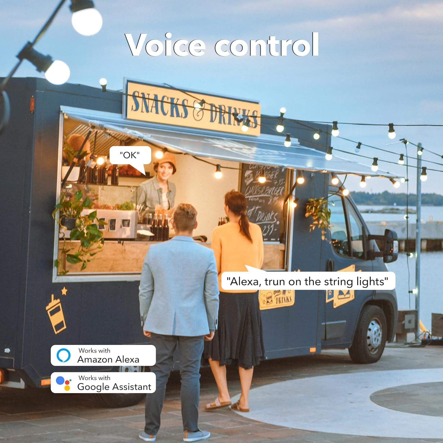 Prise intelligente Wi-Fi extérieure HBN&nbsp;: 1 prise avec mise à la terre + minuterie Wi-Fi, télécommande de L'APPLICATION, compatible avec