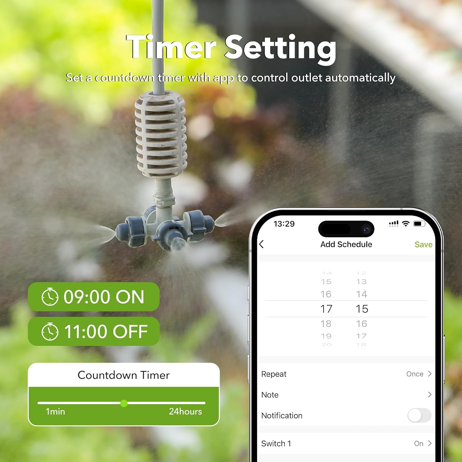 Prise intelligente Wi-Fi extérieure HBN&nbsp;: 1 prise avec mise à la terre + minuterie Wi-Fi, télécommande de L'APPLICATION, compatible avec