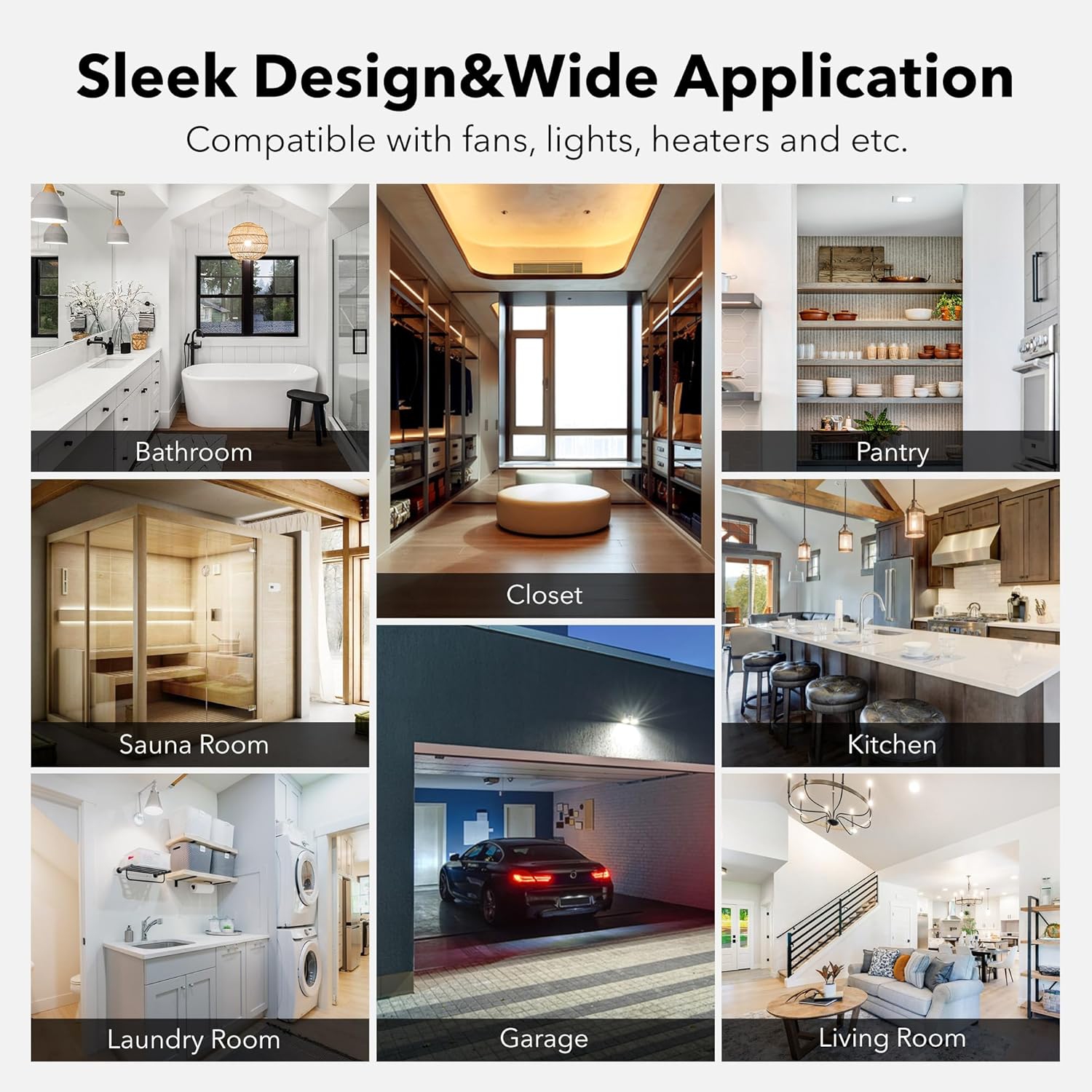 Minuterie murale numérique BN-LINK – Décompte à rebours à bouton-poussoir pour les ventilateurs d'évacuation et de salle de bain. Neutre requis,