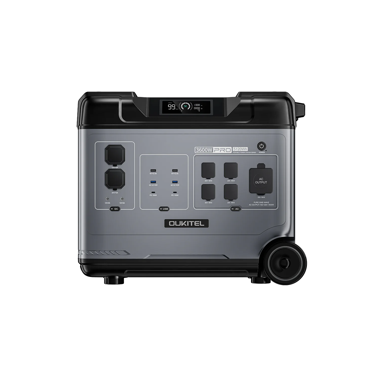 Station d'alimentation portative d'OUKITEL pour les activités de secours à la maison et à l'extérieur, 5120&nbsp;Wh