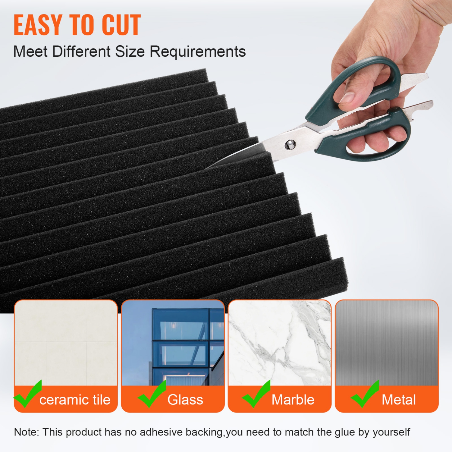 Paquet de 80 panneaux en mousse acoustique VEVOR, 12 x 12 x 1&nbsp;po, insonorisant haute densité, panneaux acoustiques ignifuges, panneaux