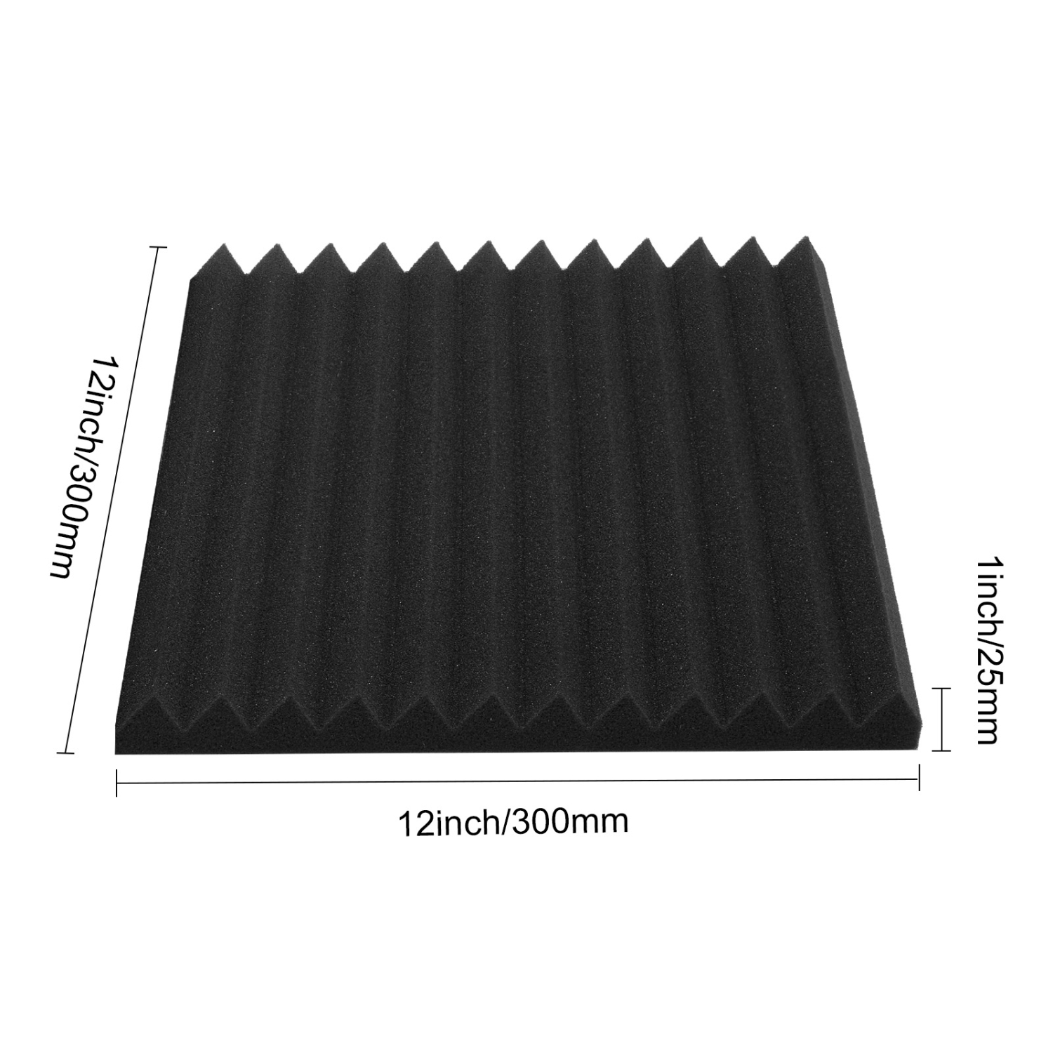 Paquet de 80 panneaux en mousse acoustique VEVOR, 12 x 12 x 1&nbsp;po, insonorisant haute densité, panneaux acoustiques ignifuges, panneaux